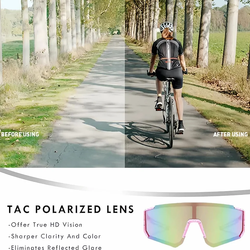 TOFBS Lunettes de Soleil pour Enfants Mode Légères Polarisées - Protection UV400 pour le Sport et le Vélo