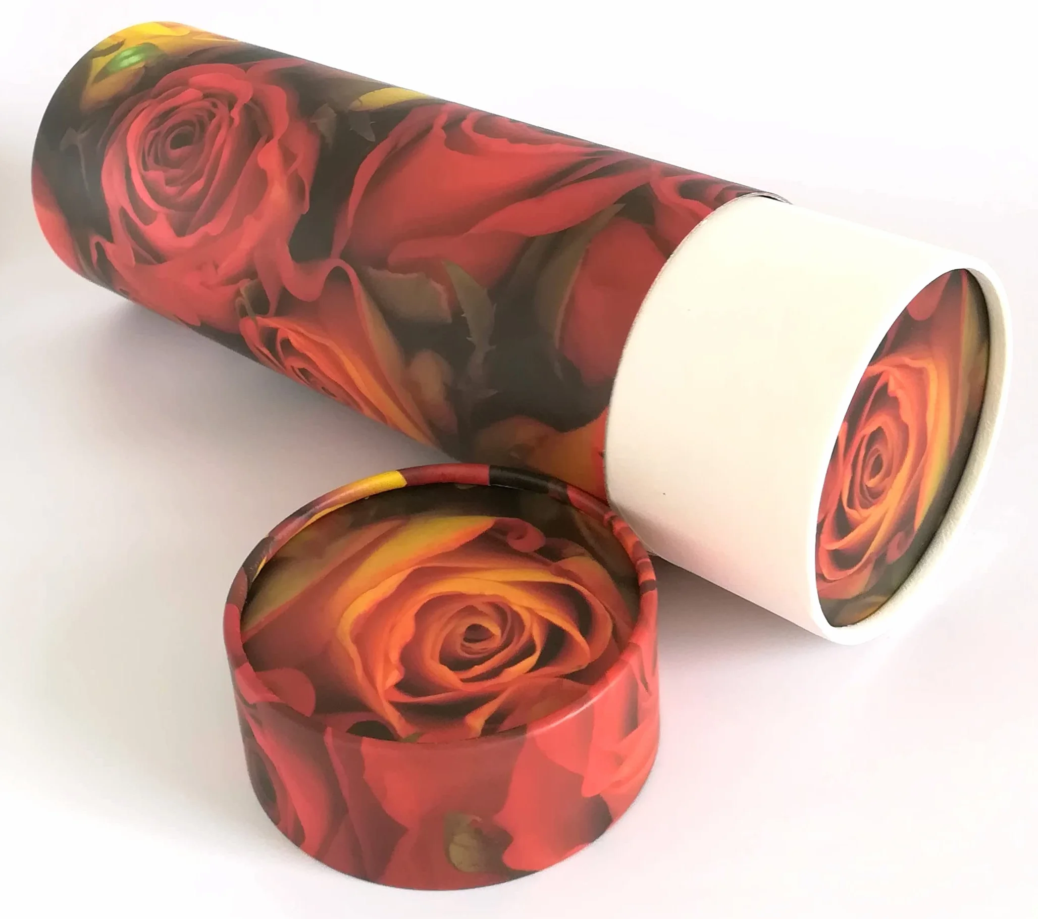 Urne funéraire en carton biodégradable grand Tubes de dispersion de roses pour cendres