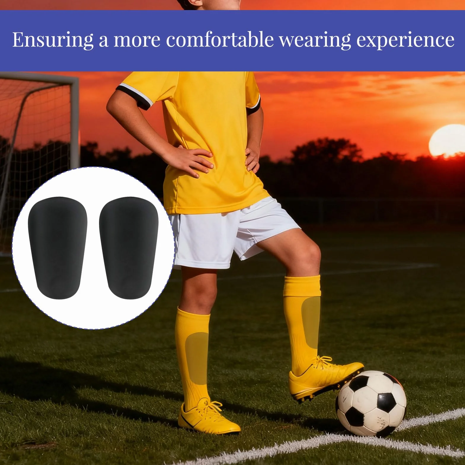 Mini Protege Tibia Foot, 4 pièces Mini Protege Tibia, Petit Protege Ti bia Foot, Protège-Tibias F ootball, Pro tege Tibia F oot, pour Jeux de F ootball (Noir, Blanc), Dimensions : 10 × 6 × 0,5 cm.