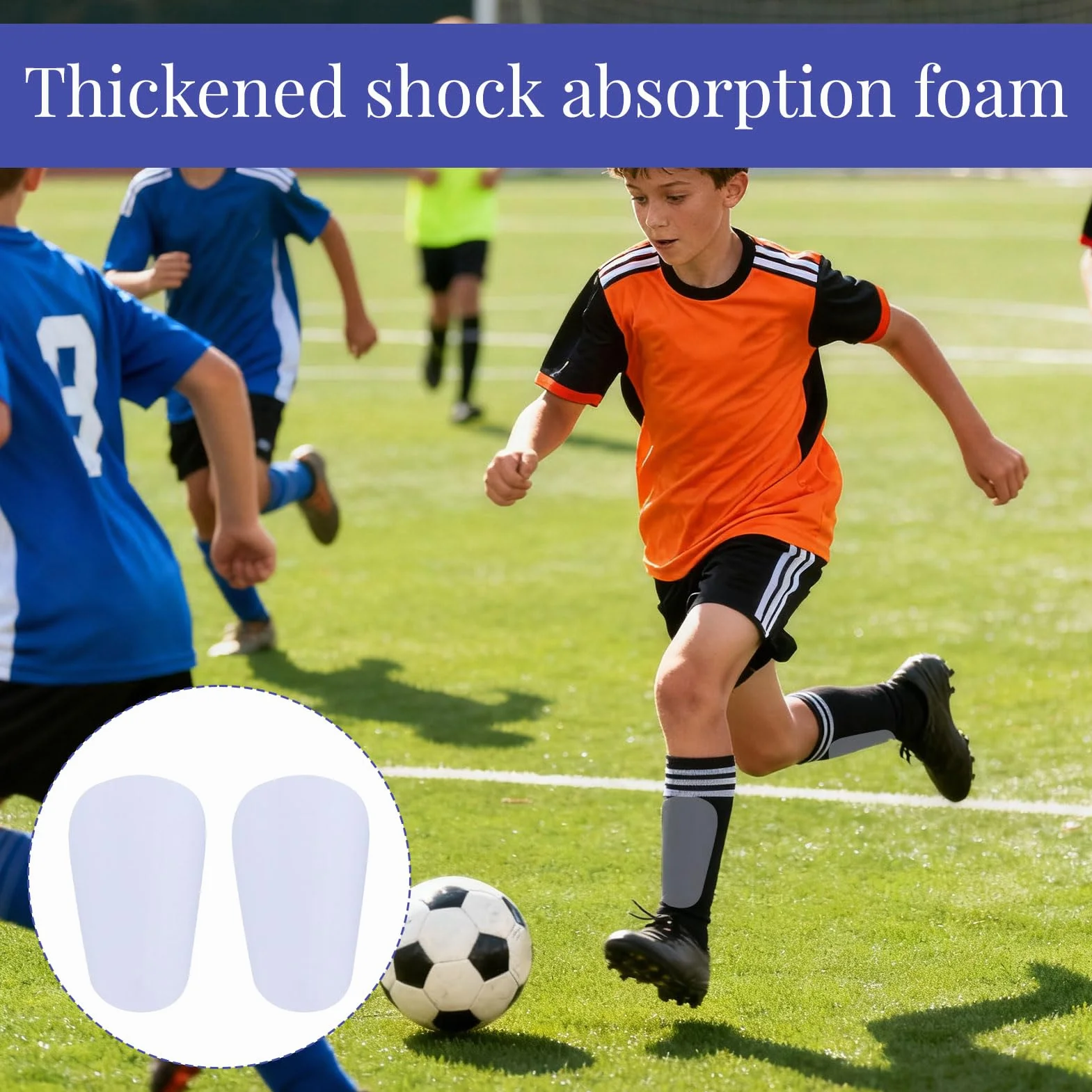 Mini Protege Tibia Foot, 4 pièces Mini Protege Tibia, Petit Protege Ti bia Foot, Protège-Tibias F ootball, Pro tege Tibia F oot, pour Jeux de F ootball (Noir, Blanc), Dimensions : 10 × 6 × 0,5 cm.