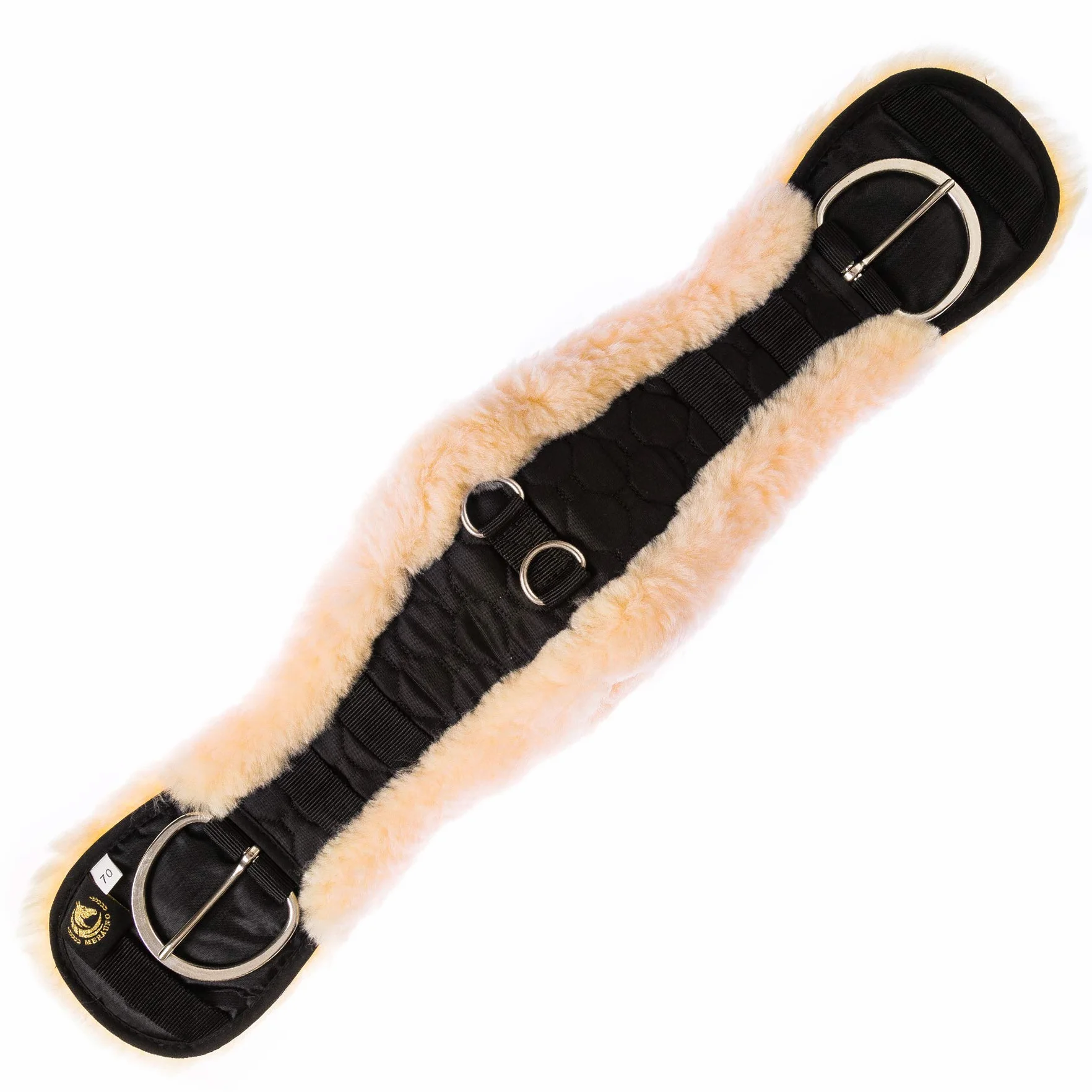 Sangle de selle Western en laine d'agneau de qualité - Forme anatomique concave spéciale pour une meilleure adhérence - Couleur : naturel, noir, marron, anthracite