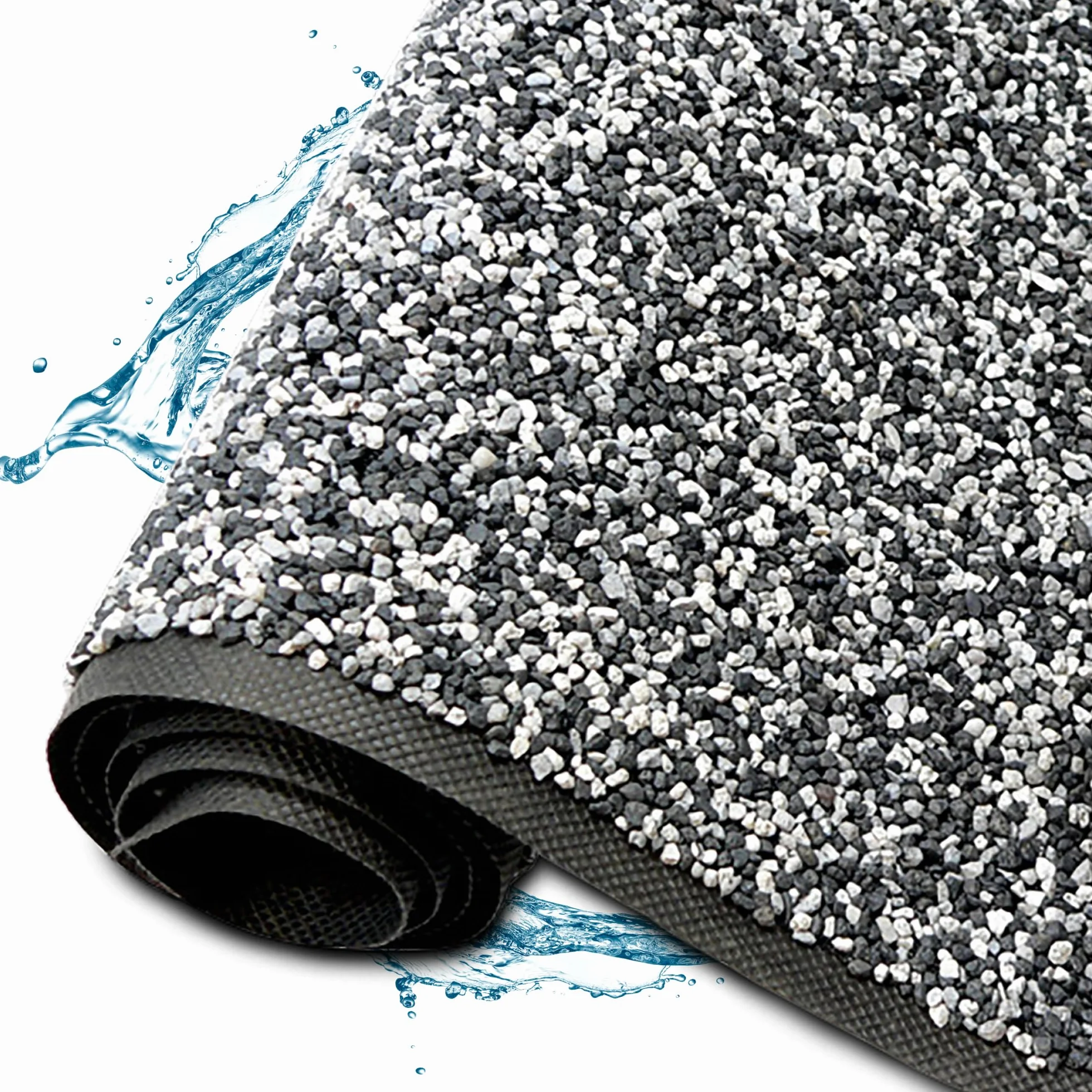 TeichVision Bâche en pierre bord de bassin 1 m x 4 m anthracite