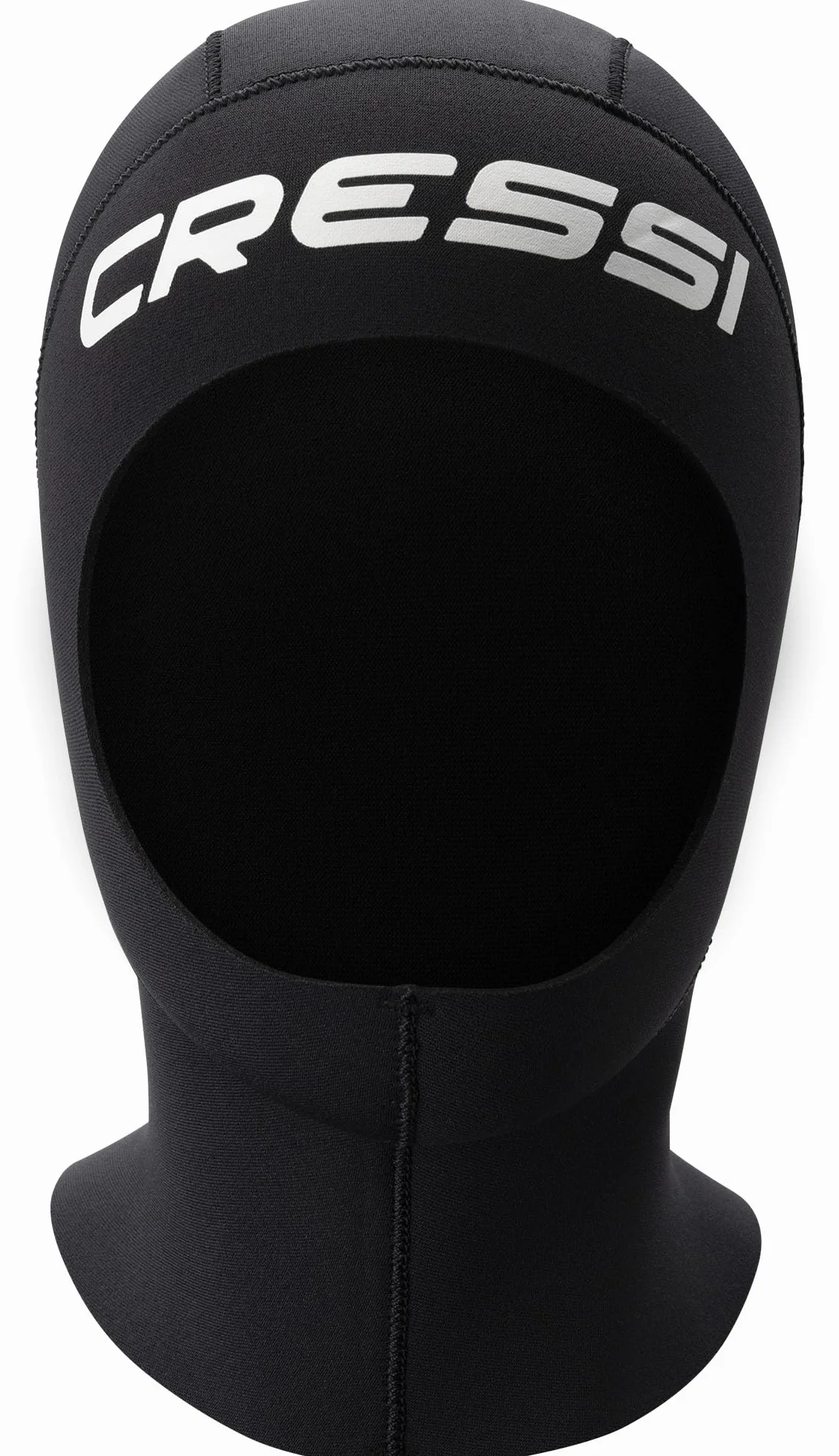 CRESSI Resilient Hood 3mm - Cagoule Unisexe en Néoprène Double Doublure Noir 3 mm, Idéale pour la Plongée, Le Snorkeling et Les Sports Nautiques