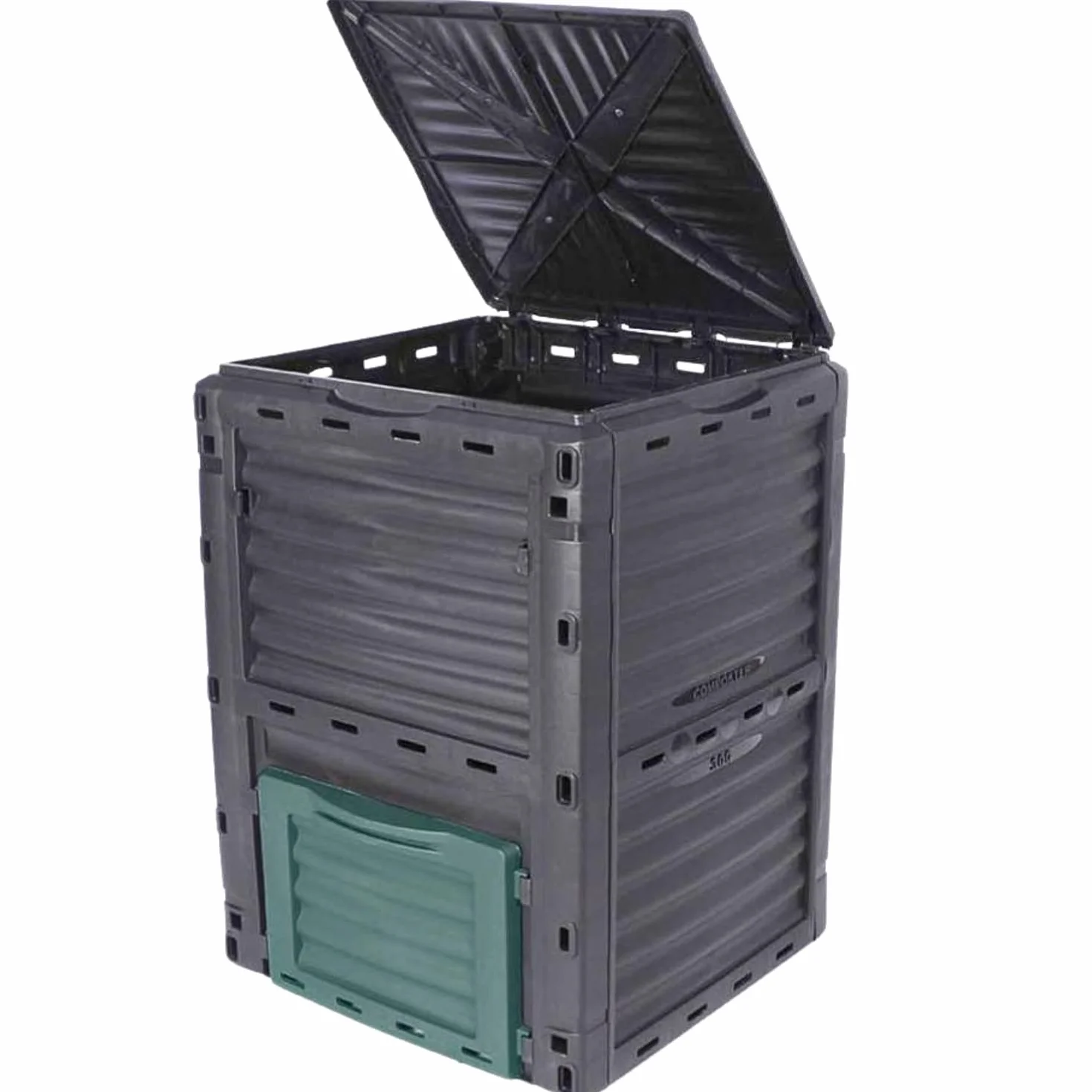 Composteur de Jardin 300 L Bac à Compost 83 x 61 x 61 cm Polypropylène