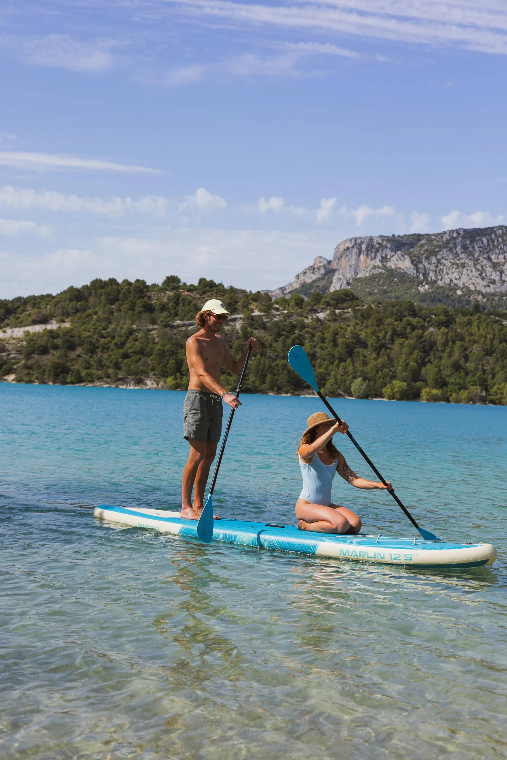 Wattsup - Sup Stand Up Paddle Gonflable - Gamme Essentials - Dropstitch - Pack Complet : Pagaie 2in1 Leash Pompe Sac de Transport