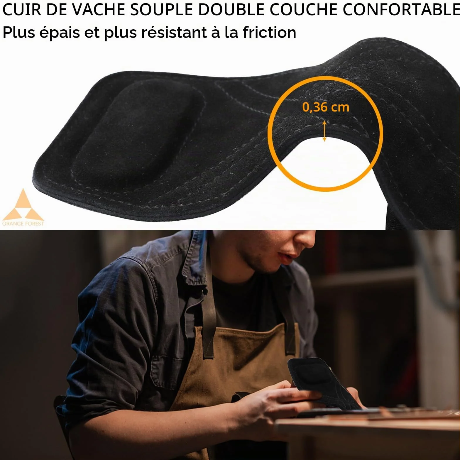 Sangles de poignet d'haltérophilie en cuir double couche avec rembourrage néoprène pour soulevé de terre et traction