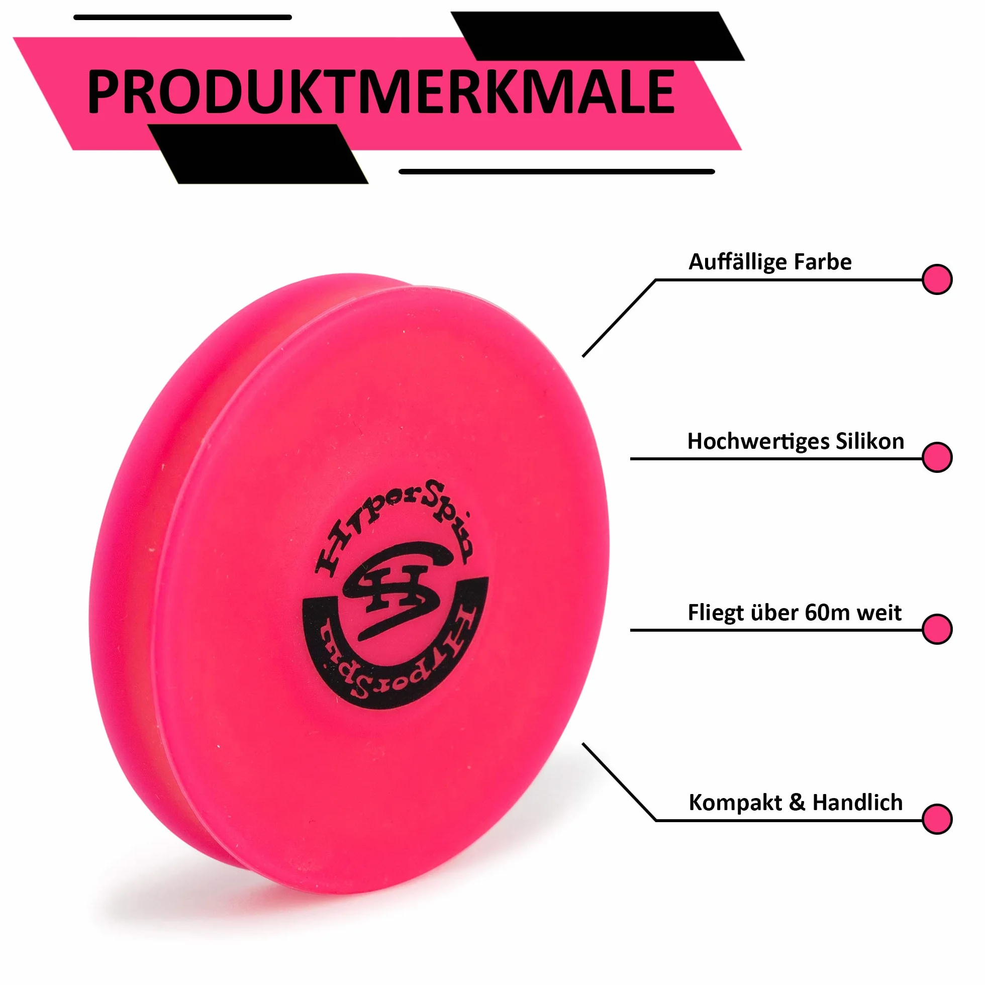 Mini Frisbee Vole Plus de 60 mètres – Jouet d'extérieur en Silicone, Disque Néon