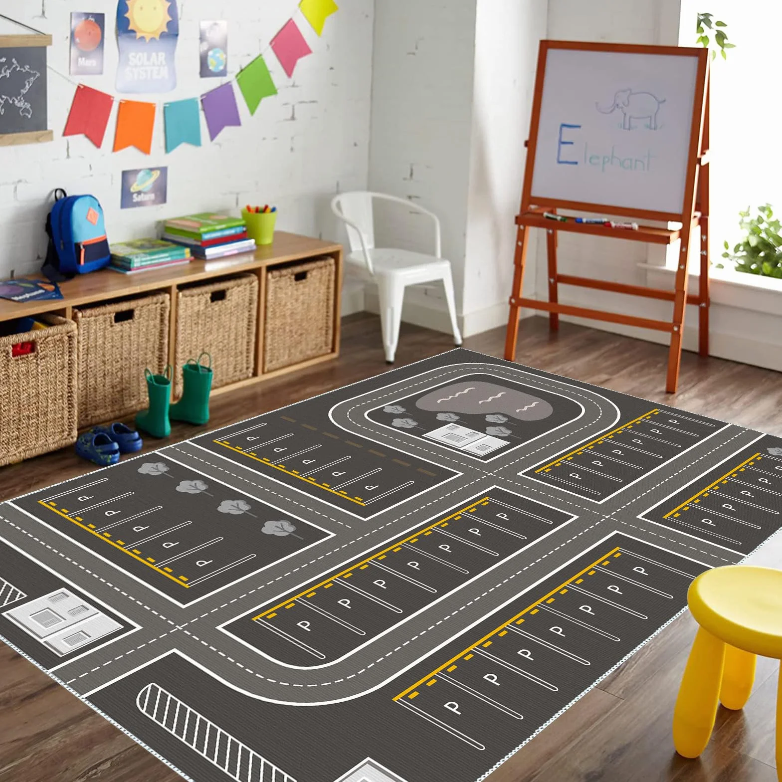 Tapis de Voiture Large Antidérapant Lavable pour Chambres Garçons Filles