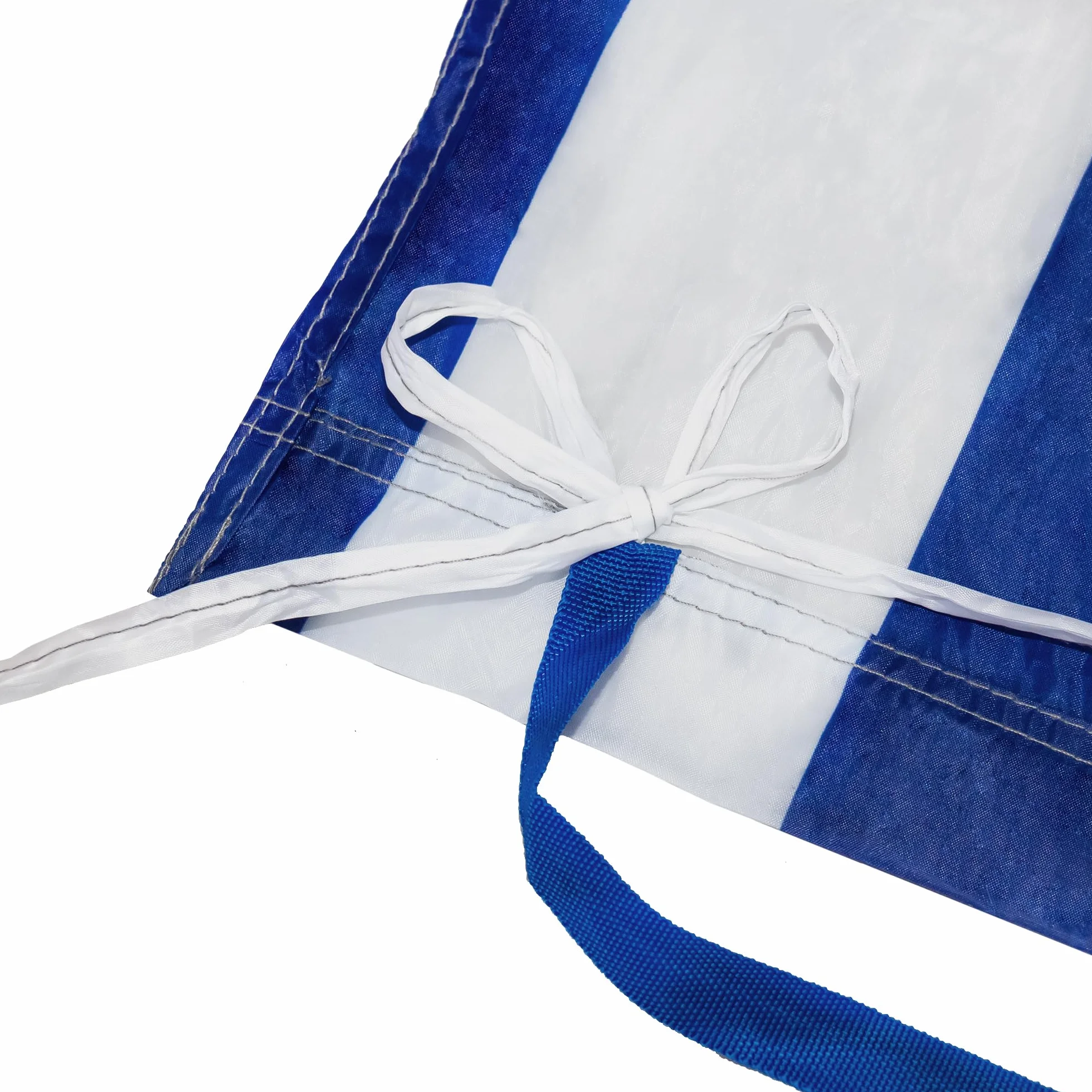 Idena - Pare-vent bleu et blanc avec barres en bois, sangle de transport et sangles de fixation, 80 x 600 cm ou 80 x 800 cm, brise-vue pour la plage, le camping et le jardin