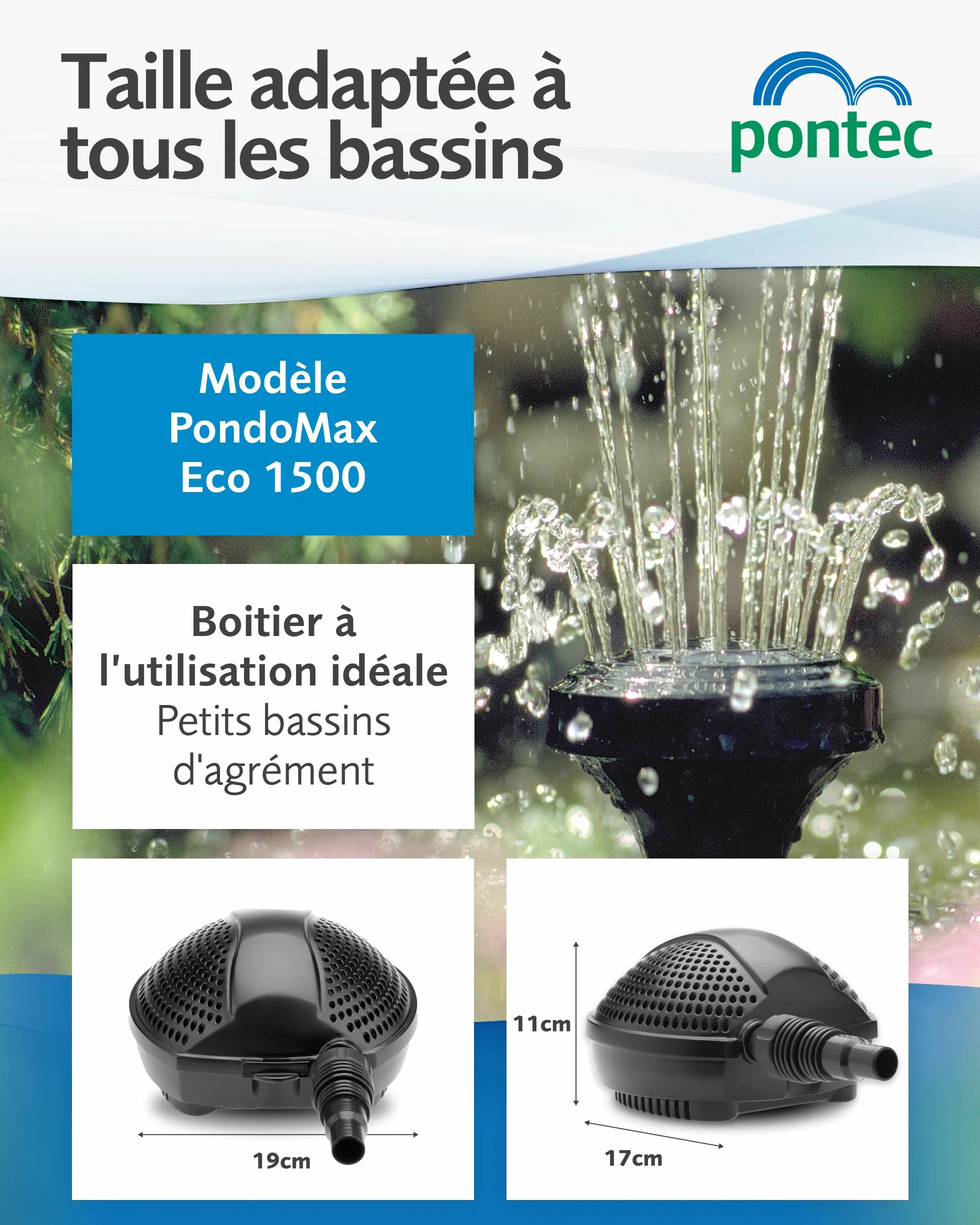 PONTEC PondoMax Eco 1500 Pompe à Filtre