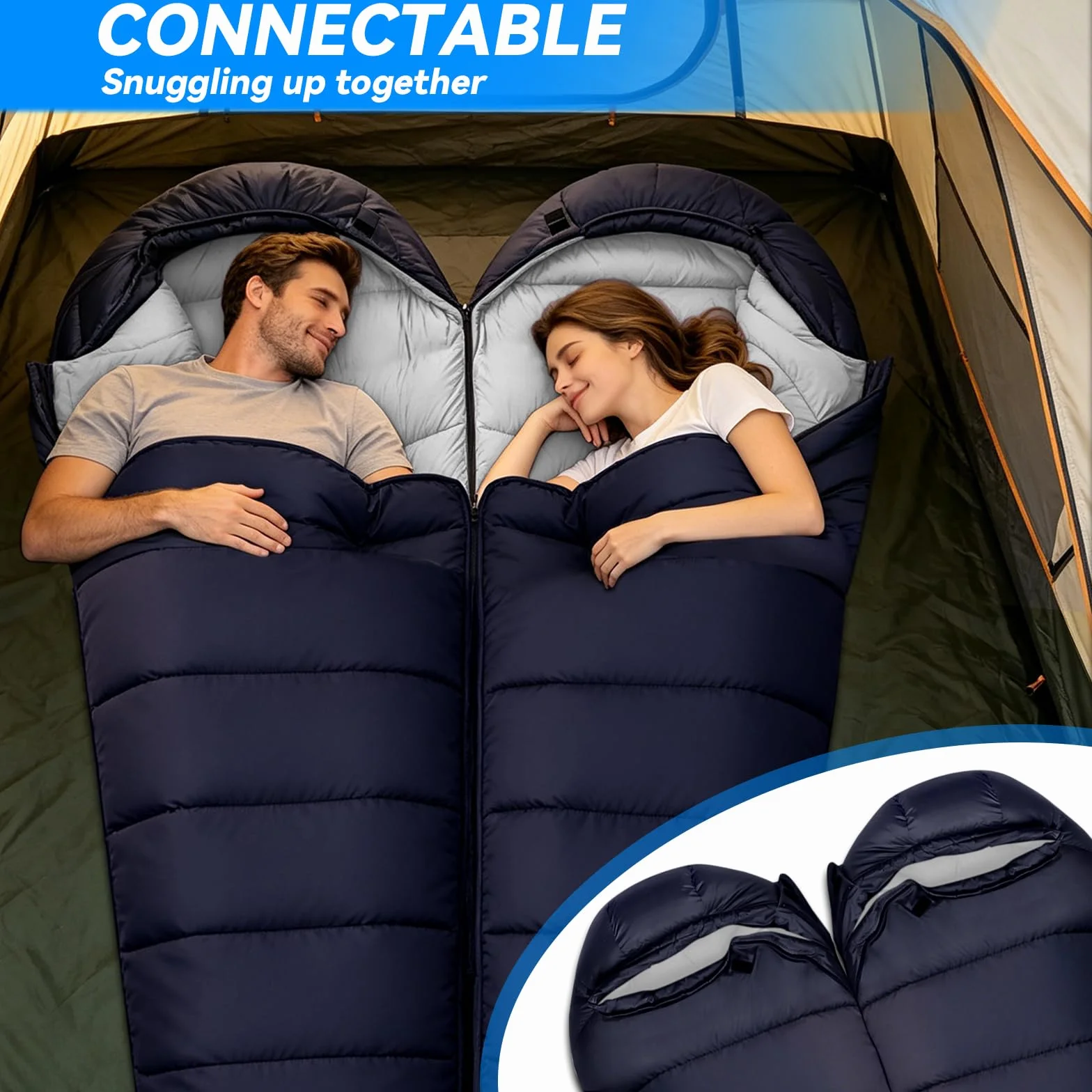 Sac de Couchage Adulte Enfant 4 Saisons Imperméable Momie Ultra Léger Camping Randonnée