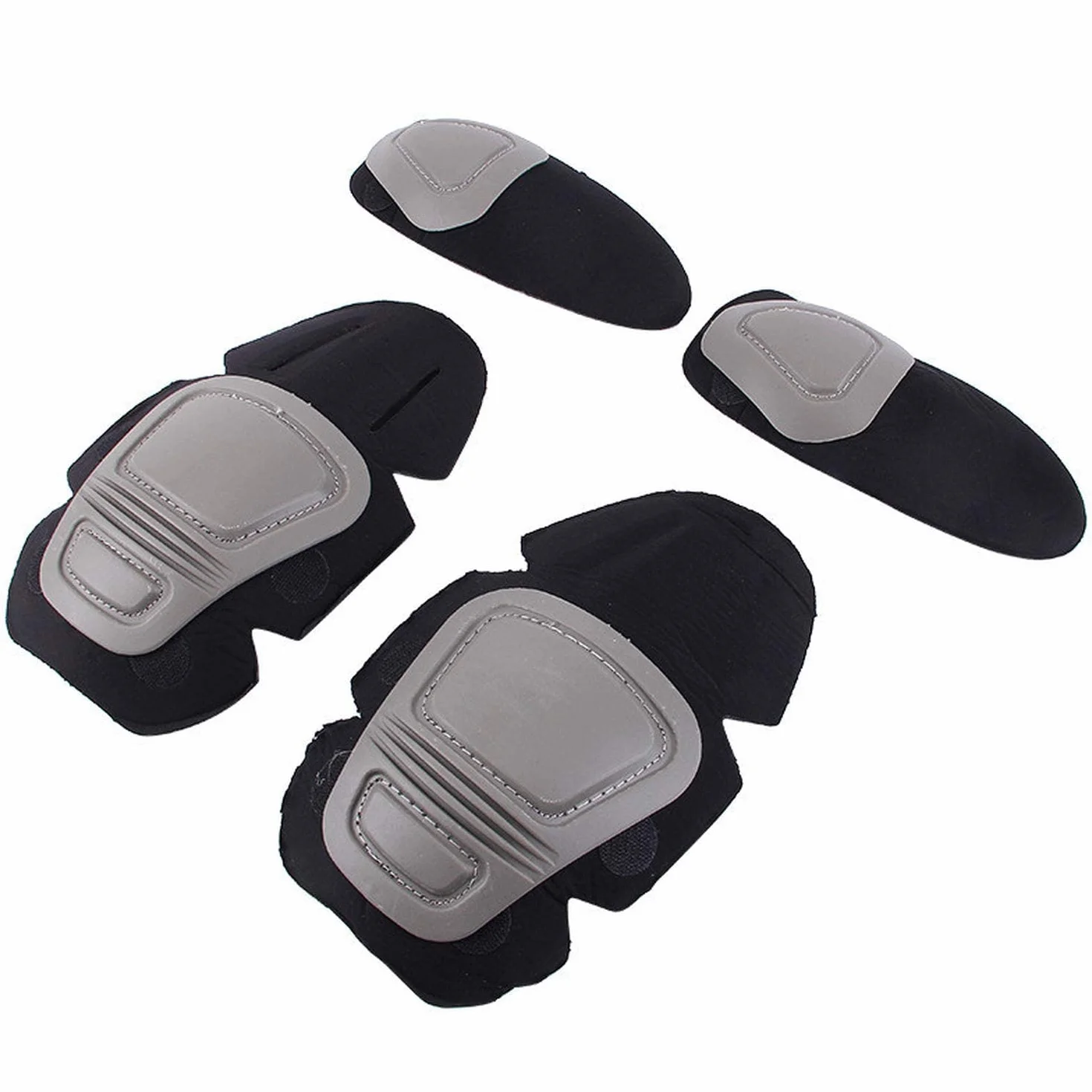 Genouillères et coudières tactiques pour paintball, airsoft, combat, uniforme militaire, 2 genouillères et 2 coudières, vert