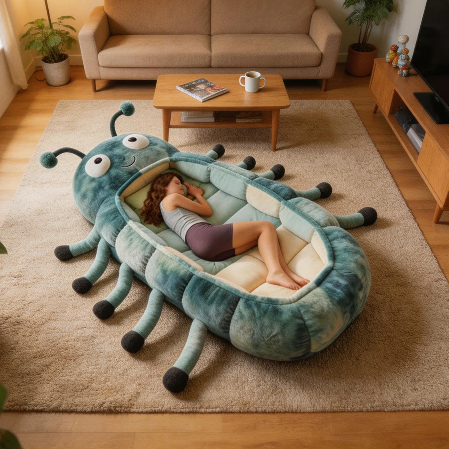 Sac de Couchage Adulte,Design Chenille Mignonne Doux | Sacs De Couchage Adulte Confortable - pour Camping-Car Tente Salle de Jeux Séjour Voyage Vacances Anniversaire Filles
