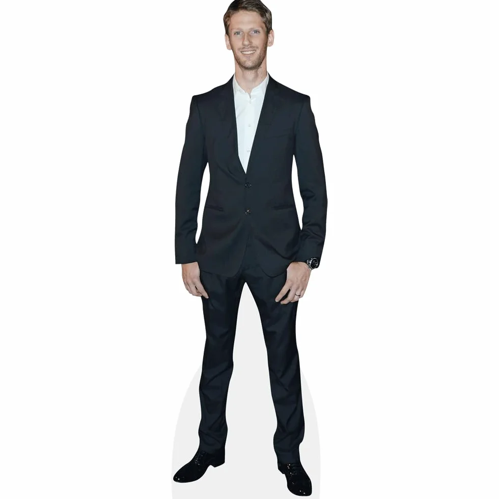 Romain Grosjean (Black Suit) Silhouette en Carton Grandeur Nature