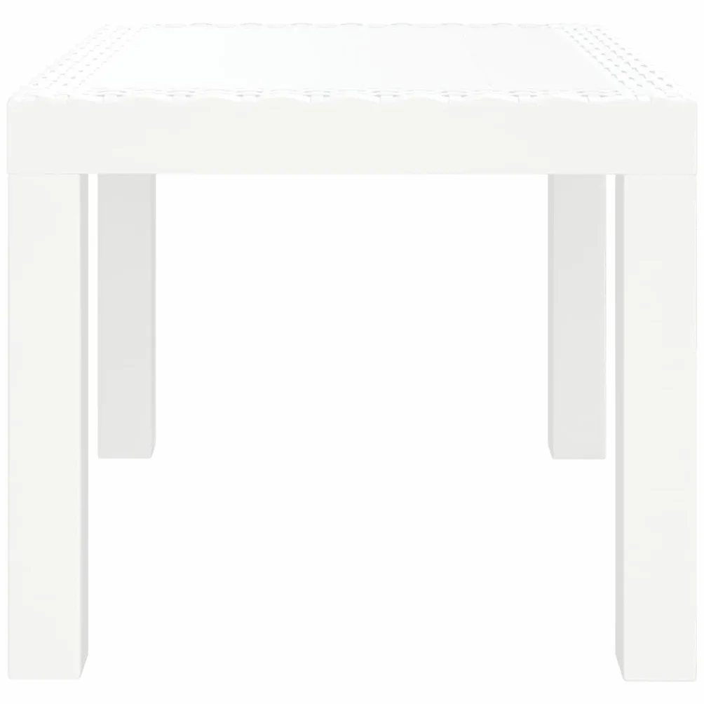 vidaXL Table de Jardin Blanc 59x47x40 cm PP