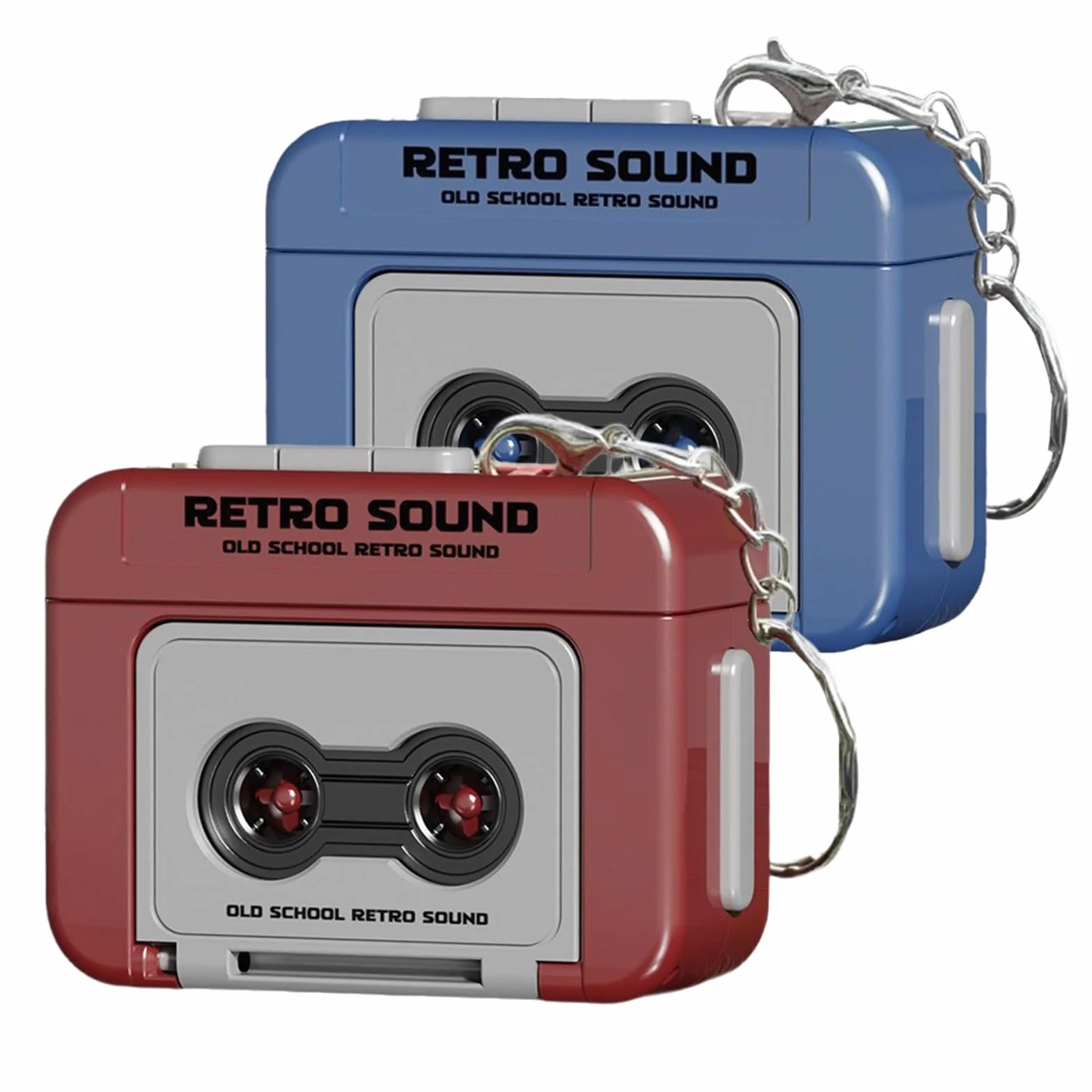 2 Pcs Retro Cassette Audio Keychain, Porte Clé Stranger Hanging Thing, Bag Phone Charm, Enregistreur De Cassettes Rétro Mini Cassettes Clés, Microcassette Enregistrable Pour Les Sacs À Dos