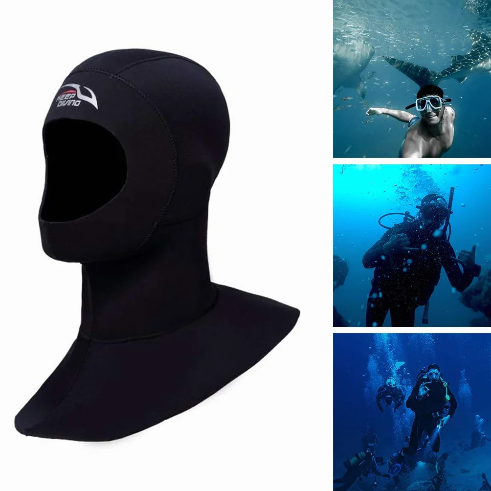 Sharplace Cagoule de en Néoprène de Qualité Supérieure avec Cagoule Ventilée 3mm Homme et Femme Casquette de Surf de Chaude pour La