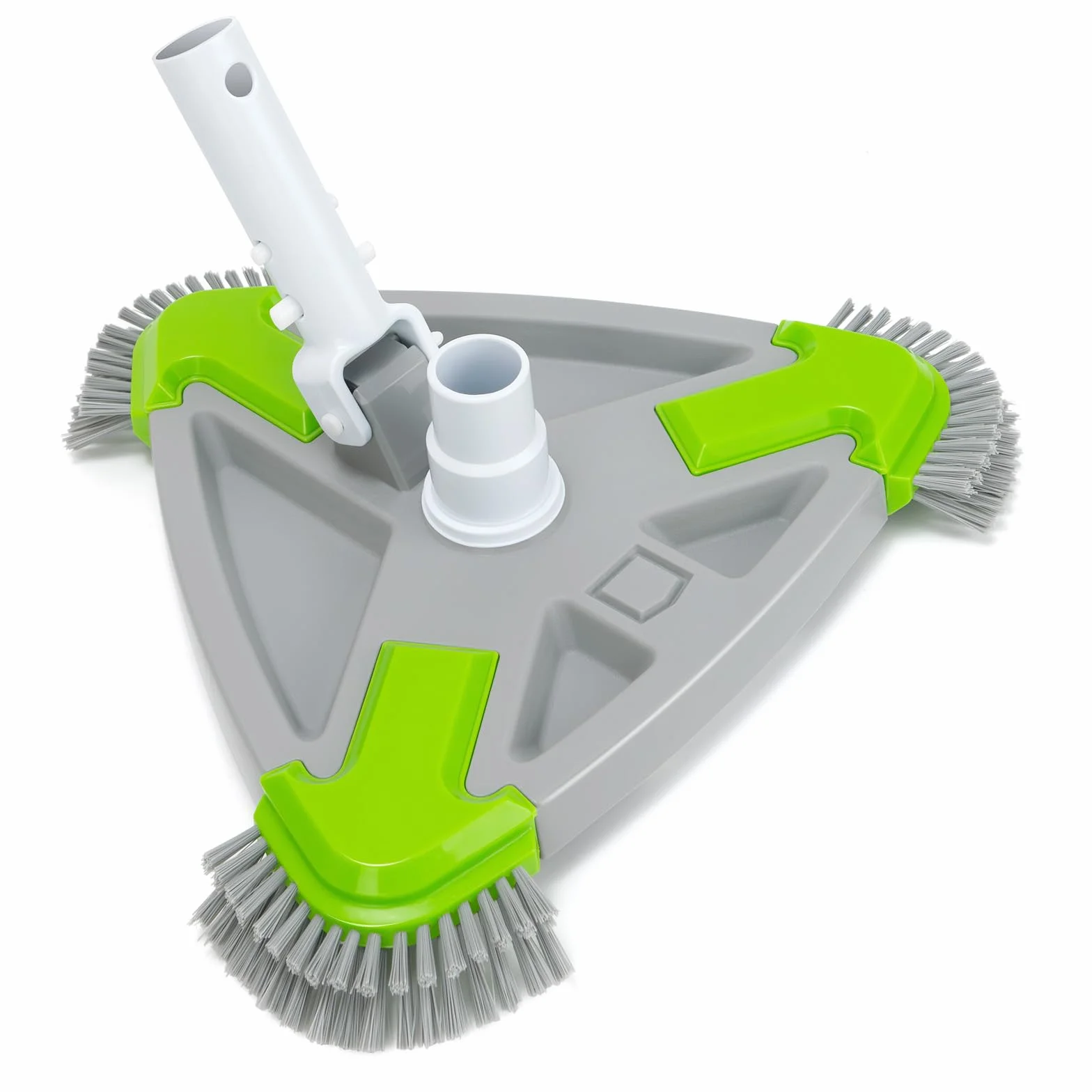 Brosse Piscine Triangle 35cm Raccord Aspiration 32/38mm pour Piscine Hors Sol & Enterrée