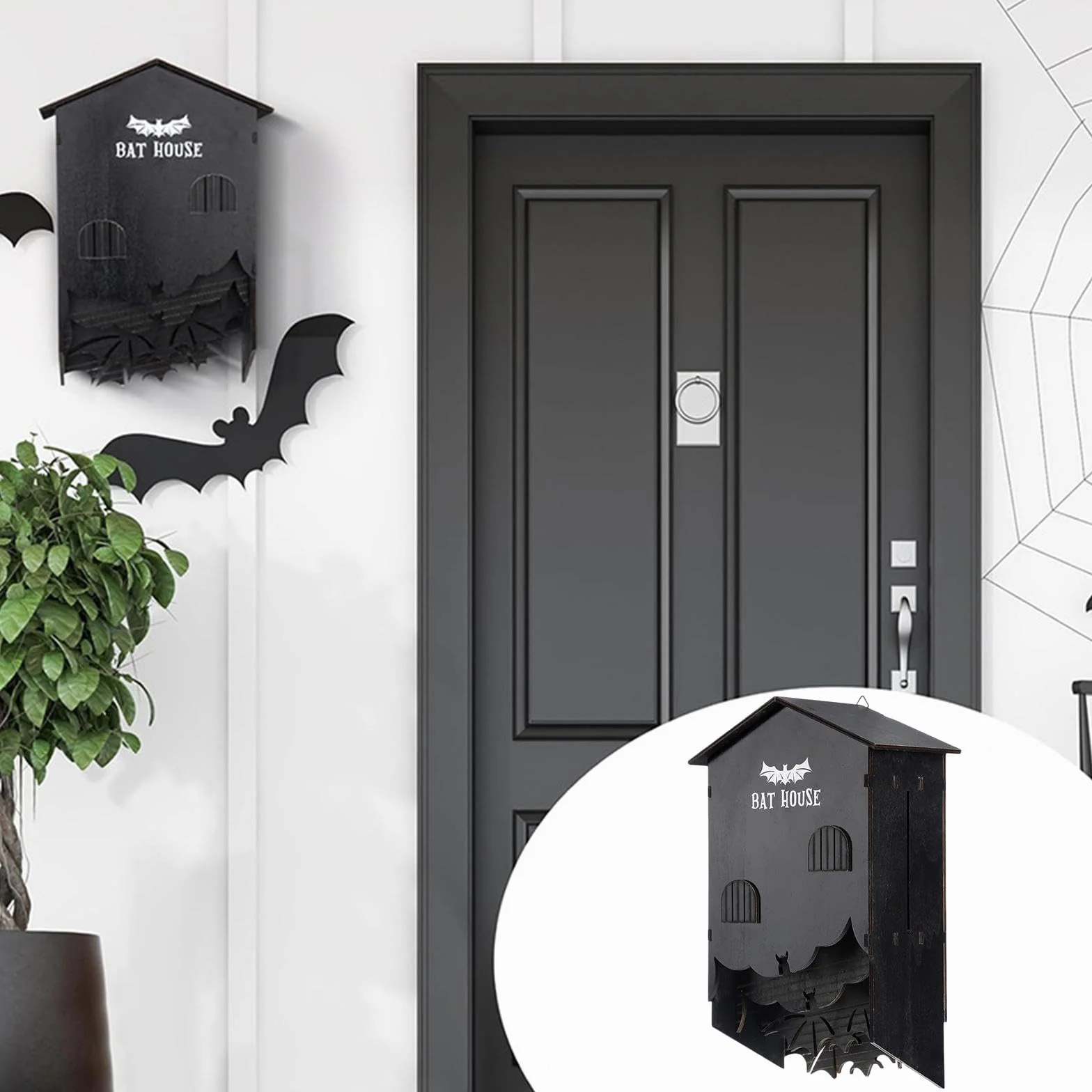 Maison de Chauves-Souris En Bois, Nichoir Chauve Souris Exterieur, Boîte à Trois Chambres, Abri à Chauve Souris, Résistant aux Intempéries
