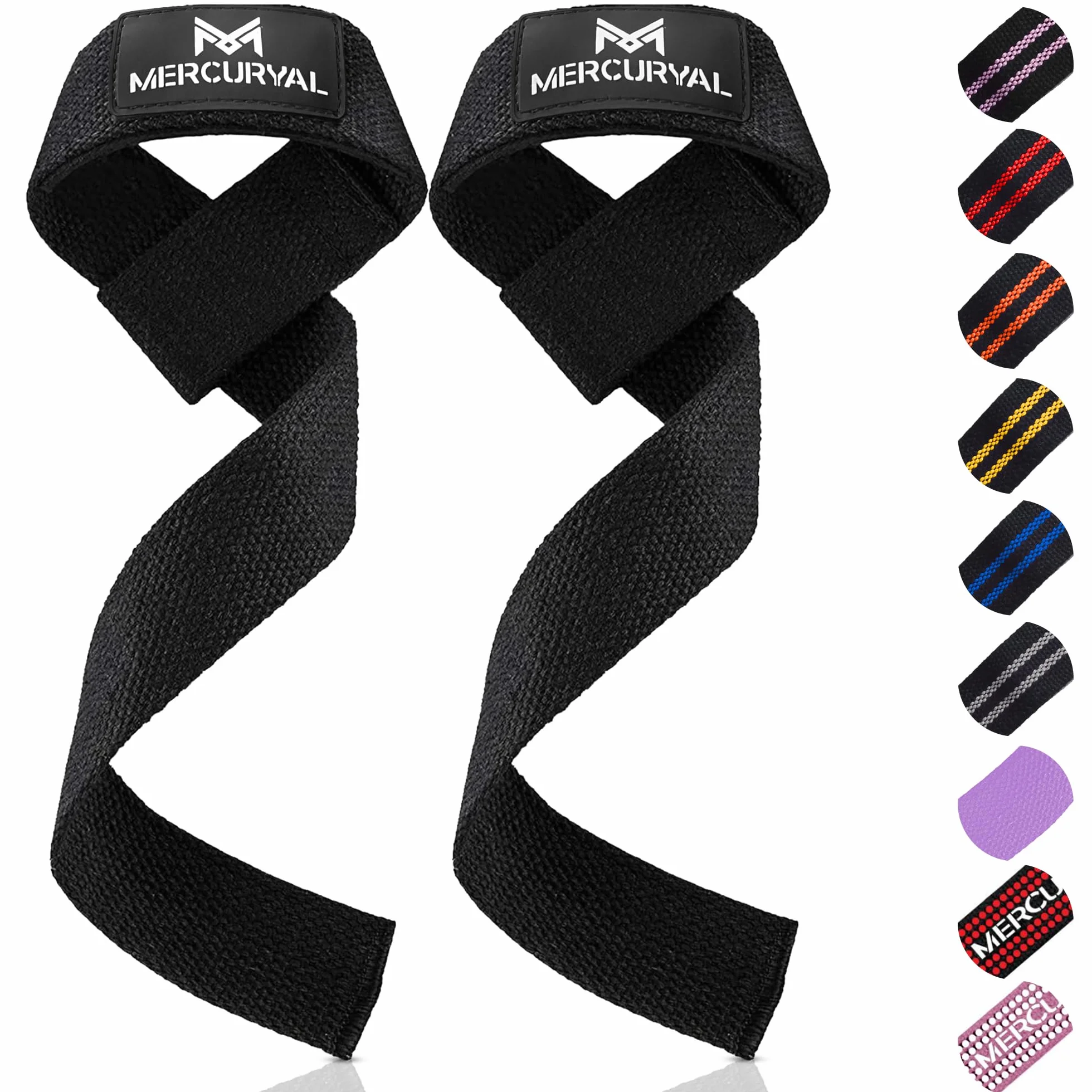 Sangle Musculation MERCURYAL - Sangle de Tirage et Poignet - Lifting Straps Homme Femme