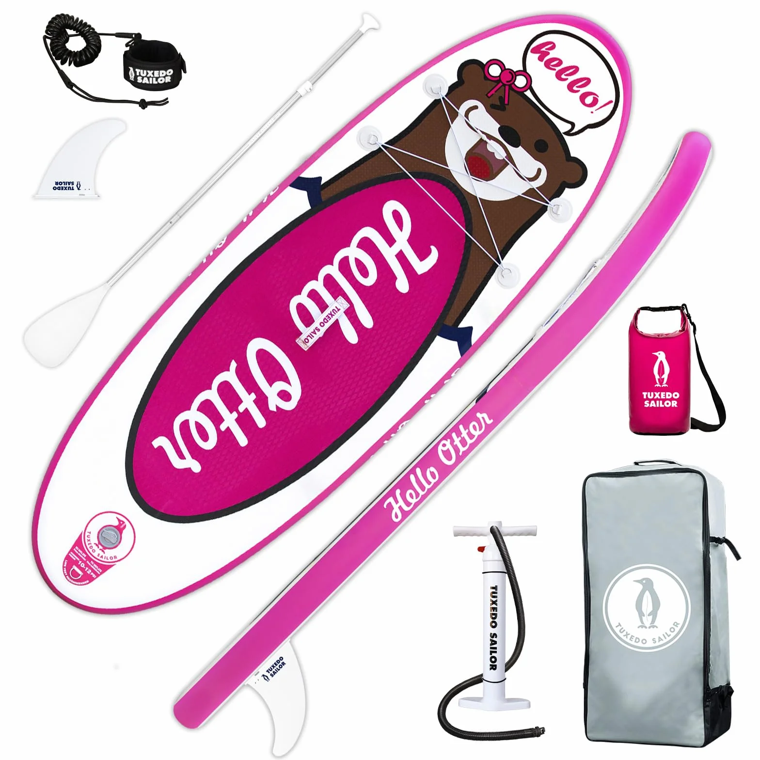 Tuxedo Sailor Paddle Gonflable Adulte, Planche de Stand Up Paddle Gonflable, Sup Paddle Board Gonflable avec Accessoires Complets, Planche de Surf Paddle