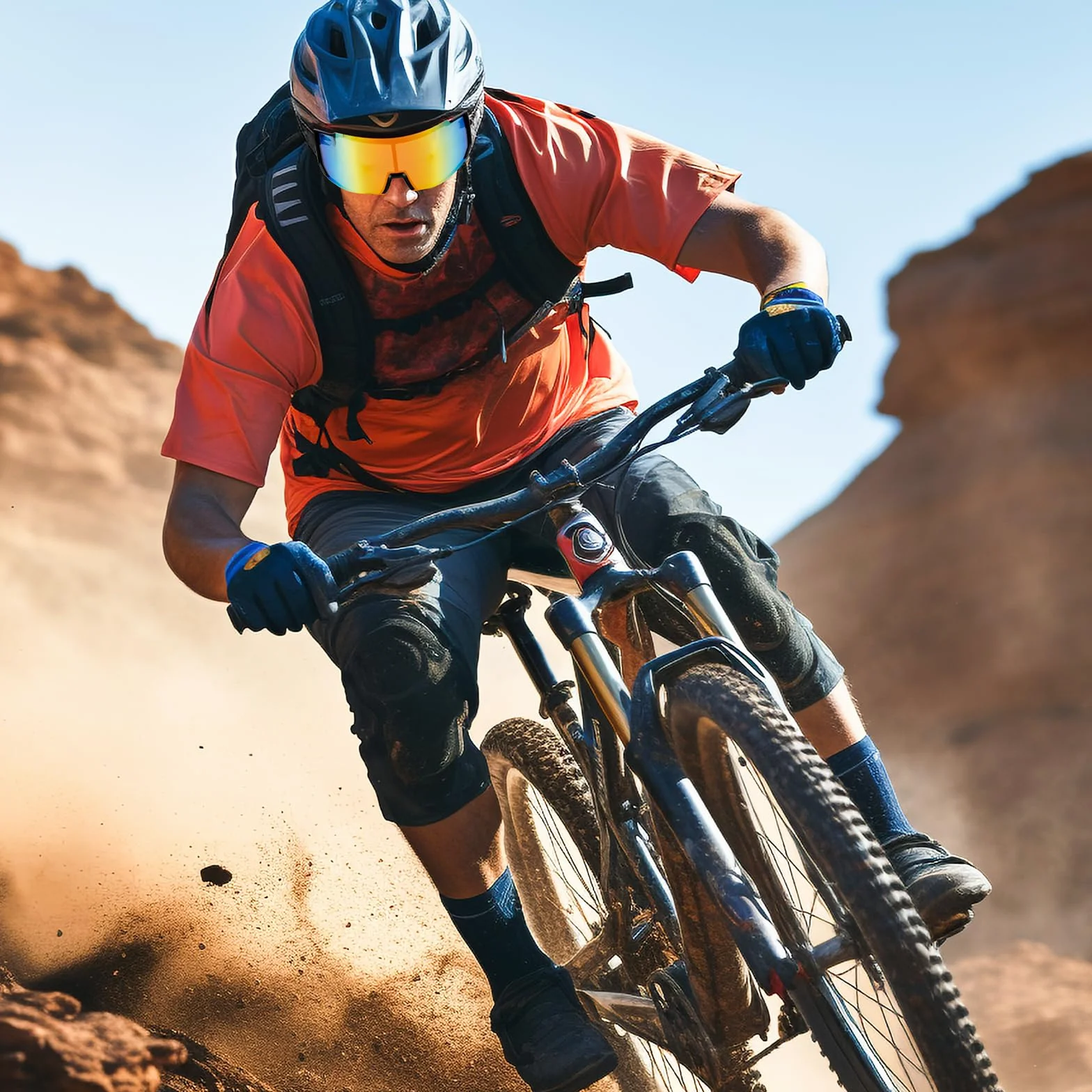 WuGU Lot de 2 lunettes de soleil de sport, lunettes de cyclisme polarisées pour homme et femme, protection UV400 lunettes pour cyclisme, moto, course, ski, alpinisme, pêche, etc