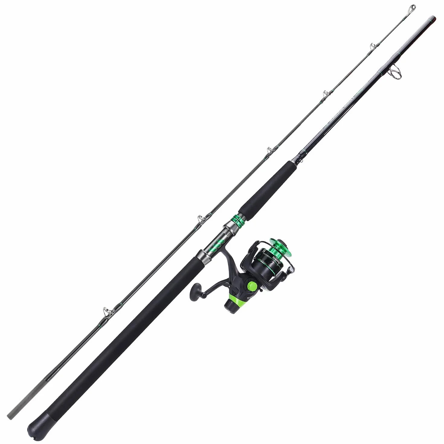Sougayilang Canne à pêche en fibre de carbone légère, robuste et durable - 2,18 m - Convient pour poissons géants