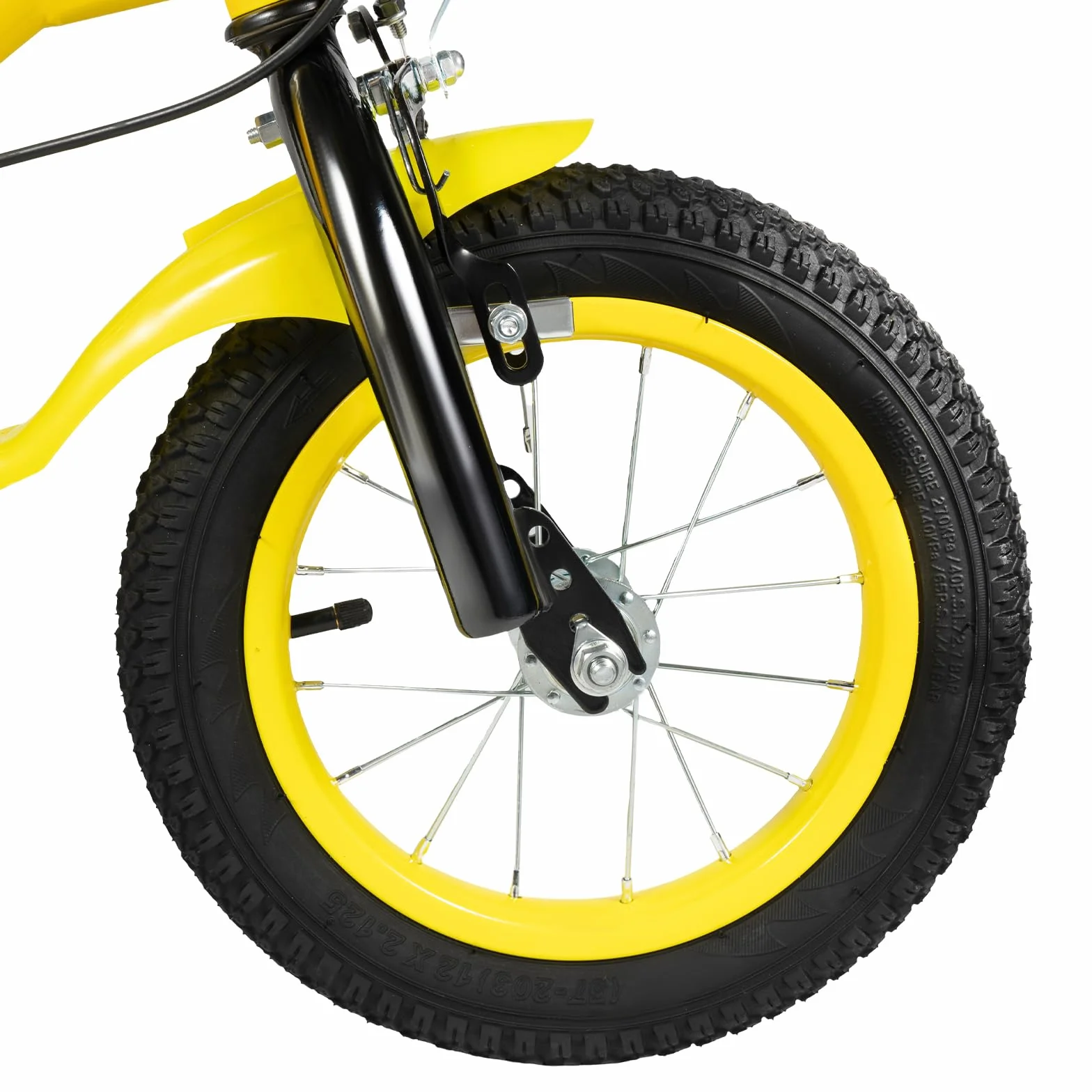 Vélo enfant de 12 pouces, avec roulettes de soutien et panier, hauteur ajustable