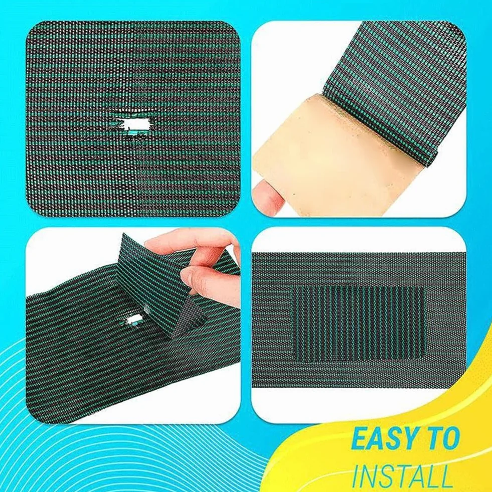 Lot de 6 rustines de réparation imperméables autocollantes pour bâche de piscine 20 x 10 cm Vert