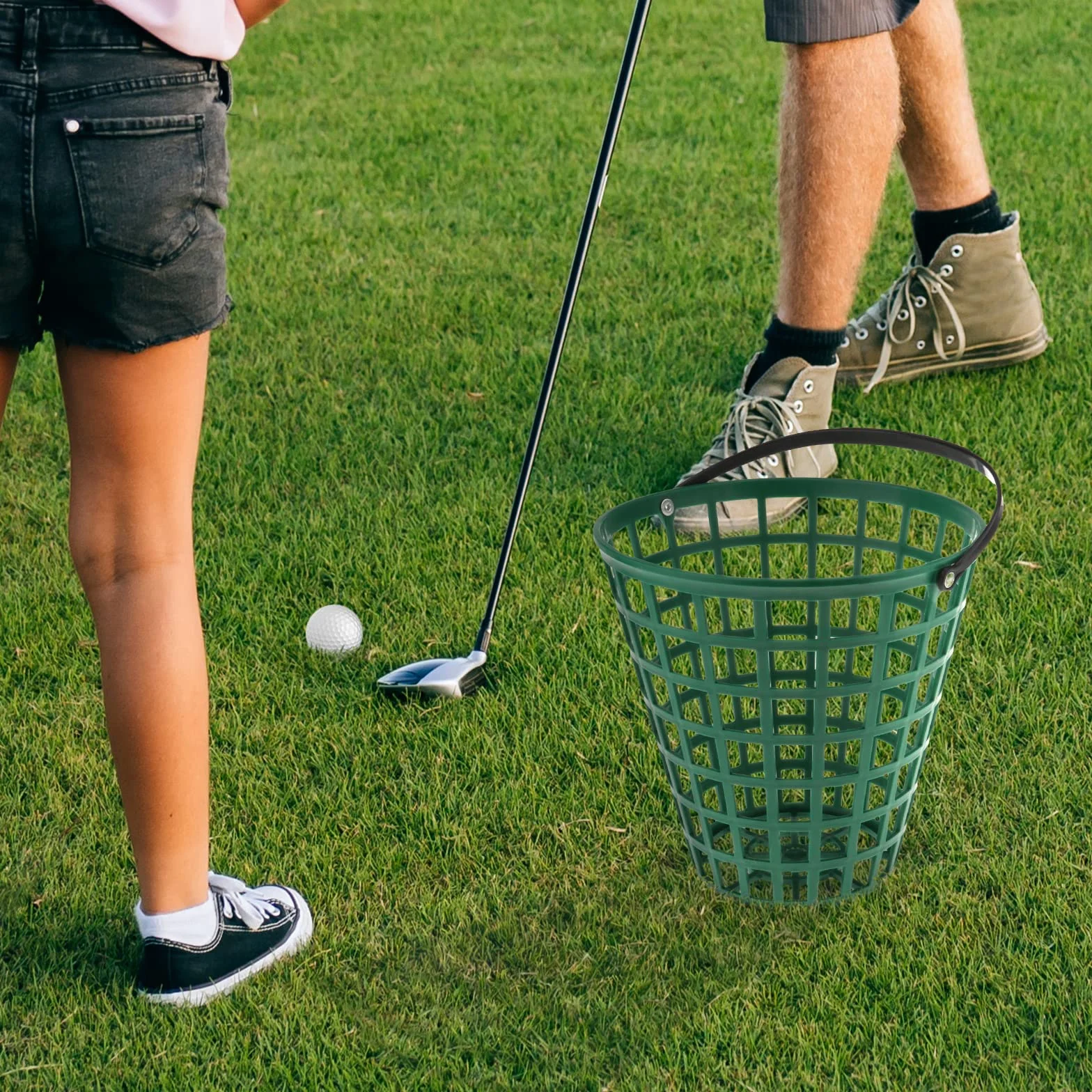 T TOOYFUL Golf Panier Collecte Balles Seau Stockage Poignée 50 Boules