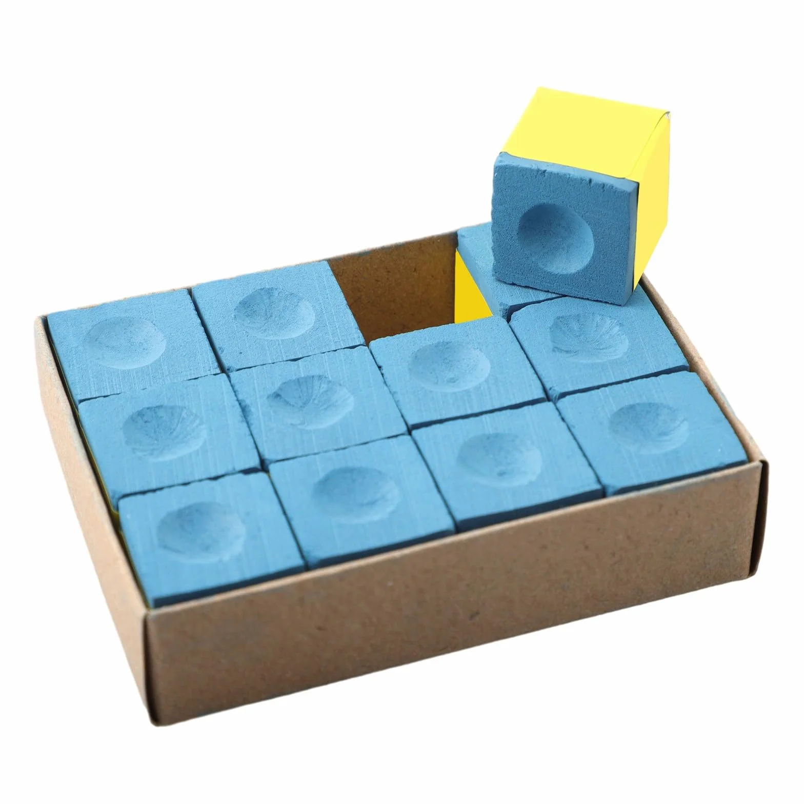 Craie de billard et snooker bleu Lot de 12 cubes 23 x 23 x 22,6 mm