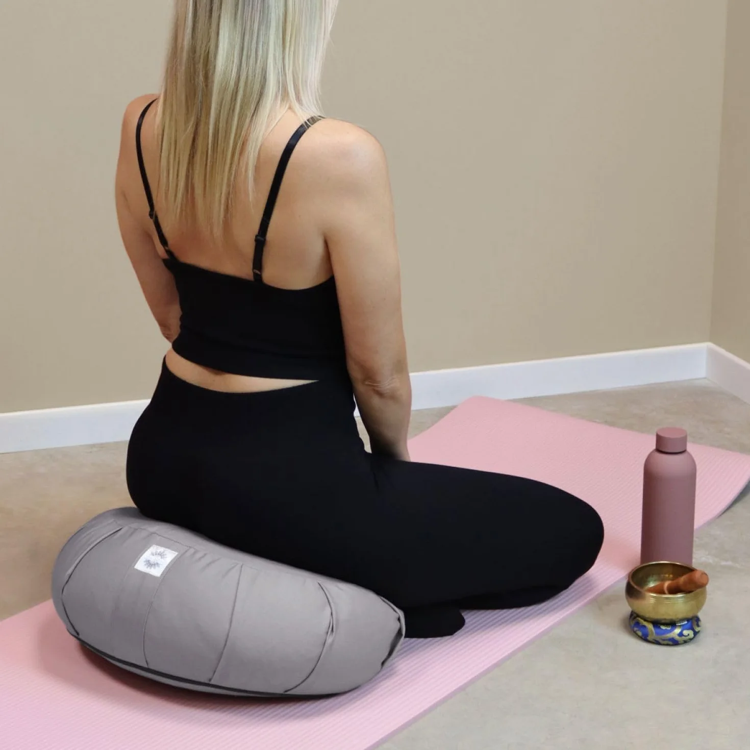 Vivezen - Pouf, zafu, coussin de méditation, yoga - Demi-lune - 44 x 27 x 13 cm - Plusieurs coloris