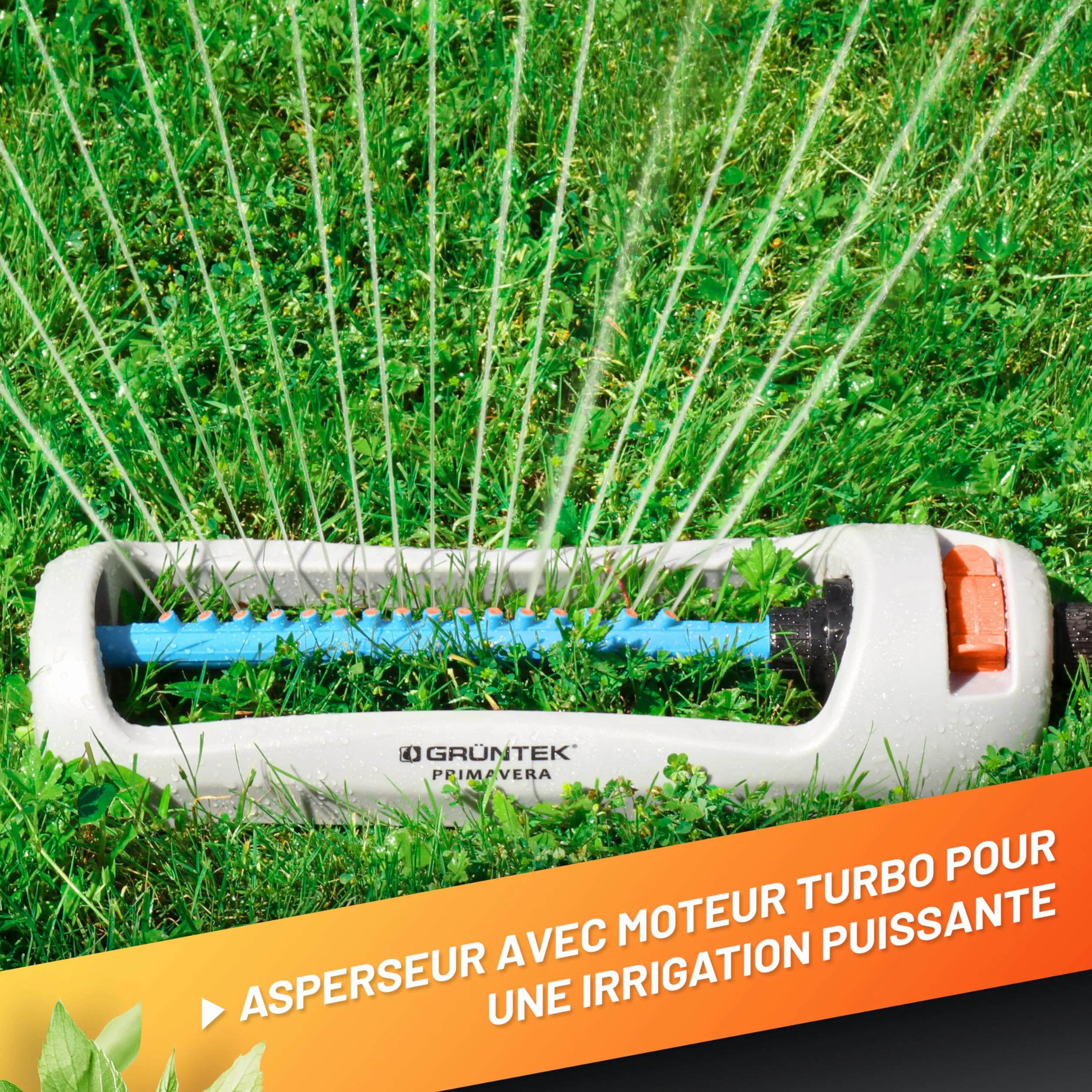 Grüntek Arroseur de Jardin Oscillant 21x15 M Asperseur Pelouse Gazon Rectangulaire
