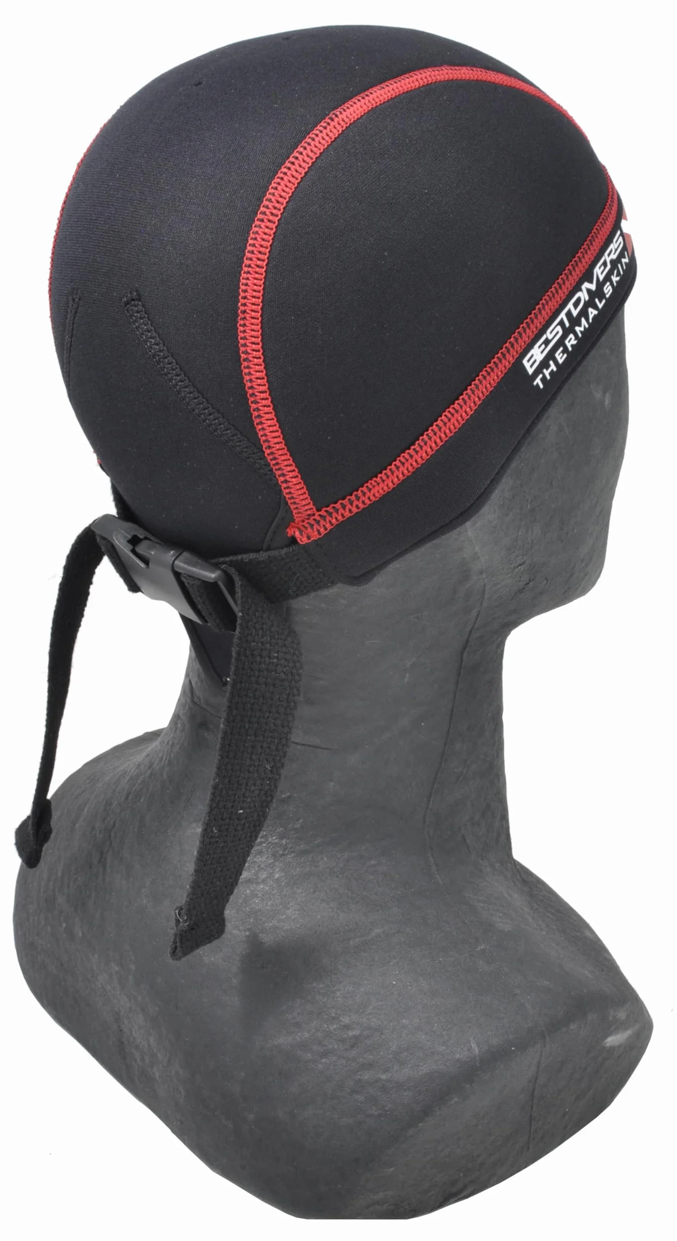 BEST DIVERS Bandana 3 mm NEOP. Noir/Rouge, Taille L-XL, Homme