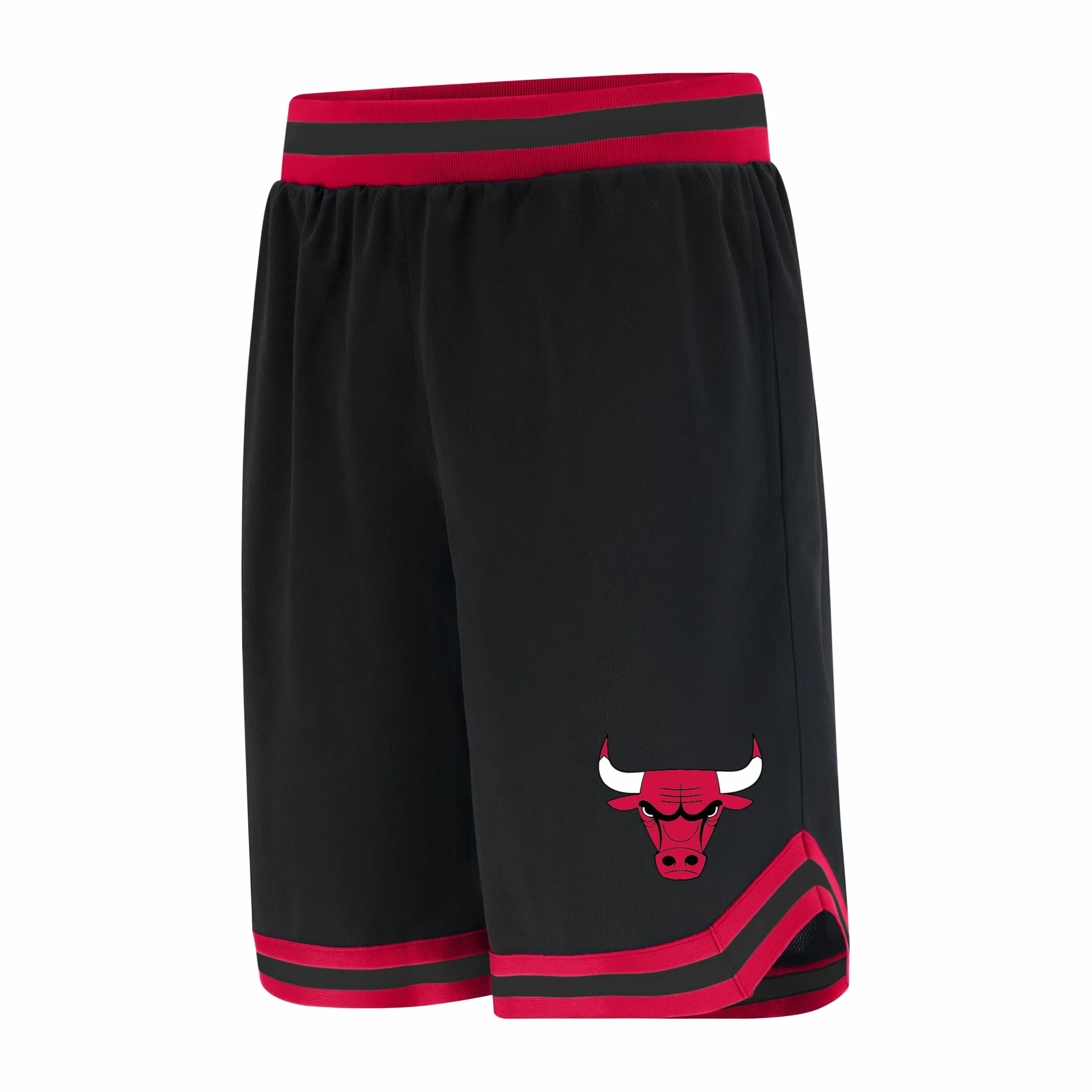 Unk NBA Short de Basket pour Homme GSM3547F avec Logo de l'équipe de la NBA tissé en polymaille, Noir, Taille XXL