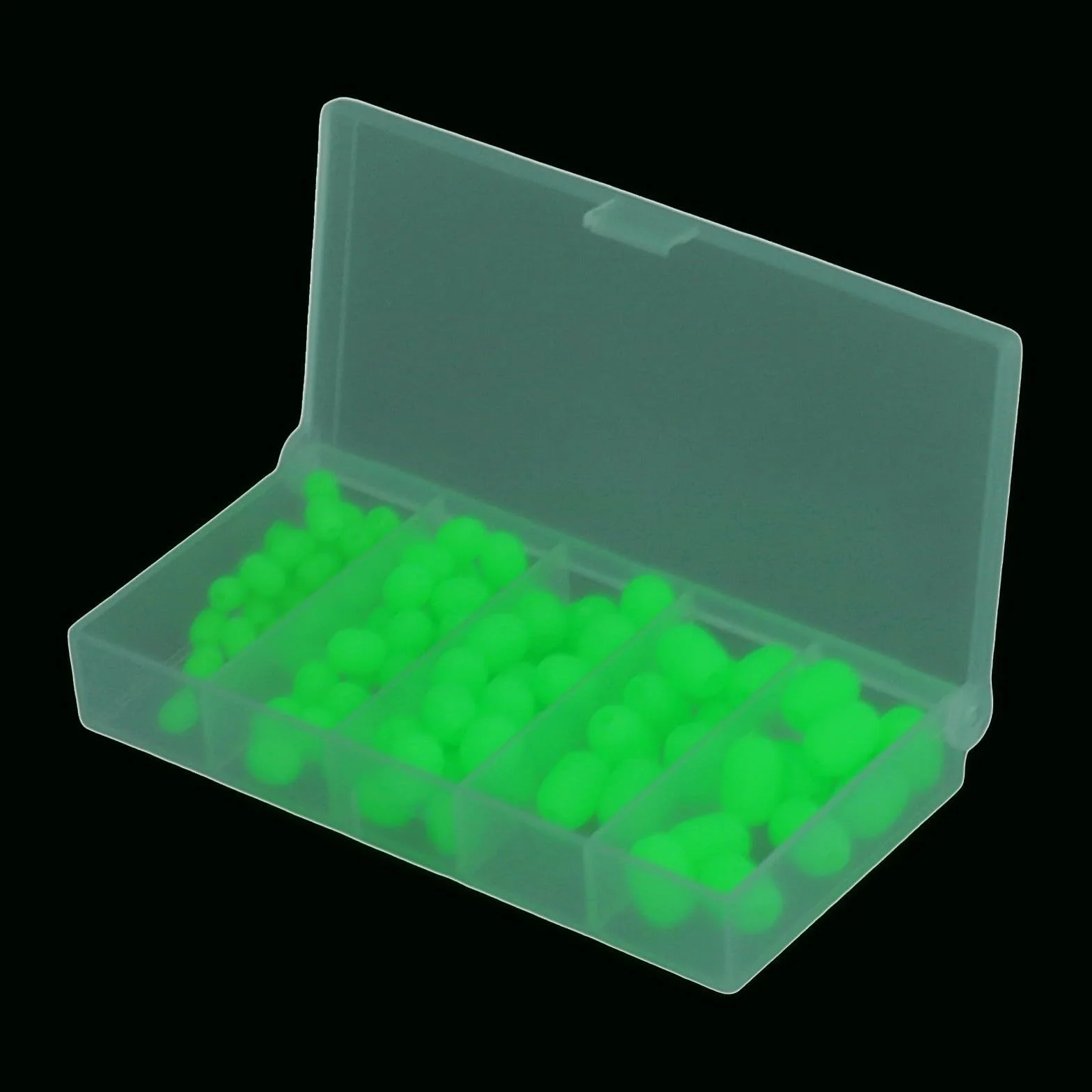 Perles de pêche lumineuses en plastique souple lot de 100 flotteur ovale pêche de nuit mer eau douce