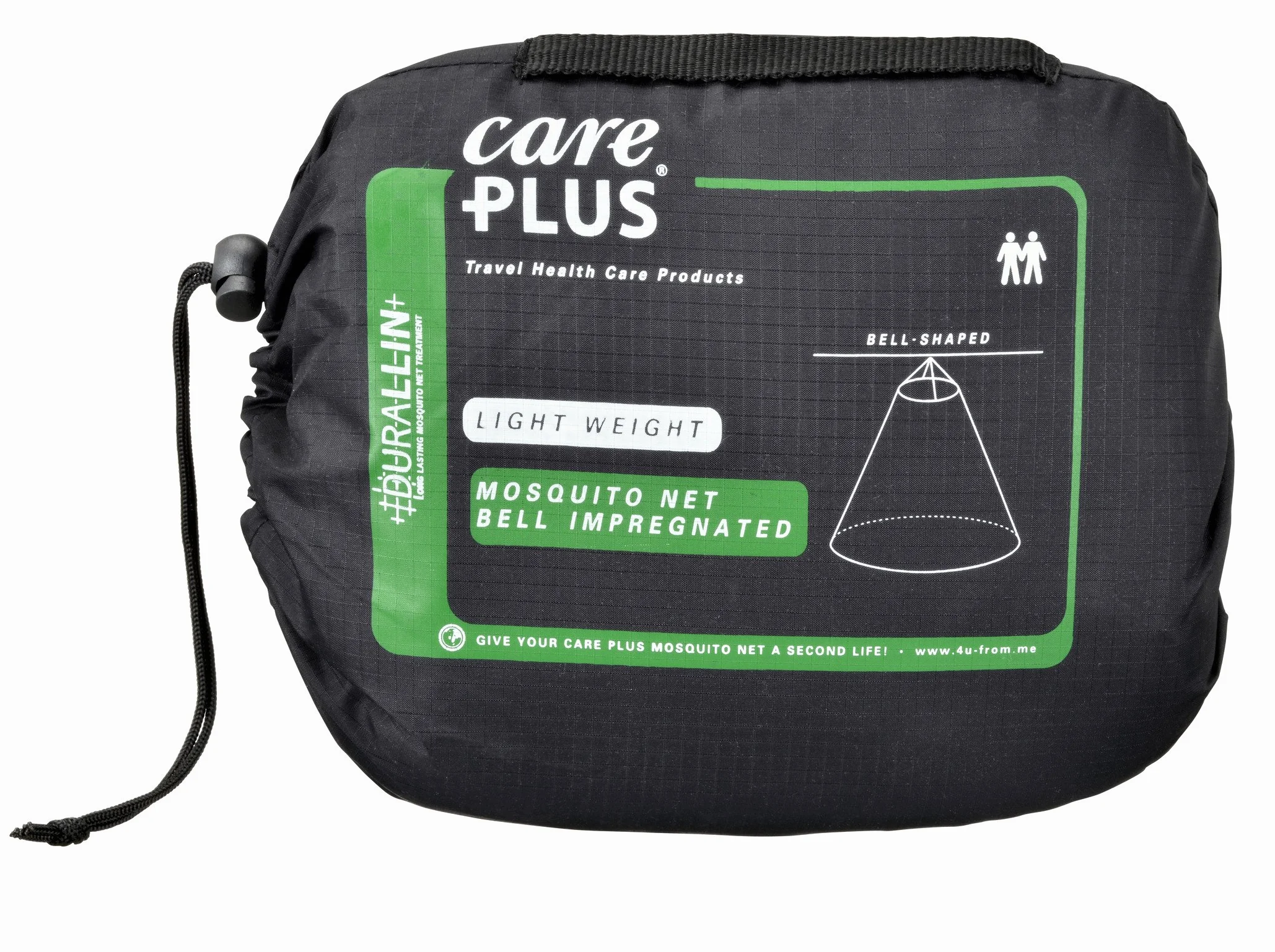 Care Plus Moustiquaire Imprégnée Ultralégère, 1 ou 2 Personnes, Voyage et Camping, Imprégnation Longue Durée, Bell, Blanche