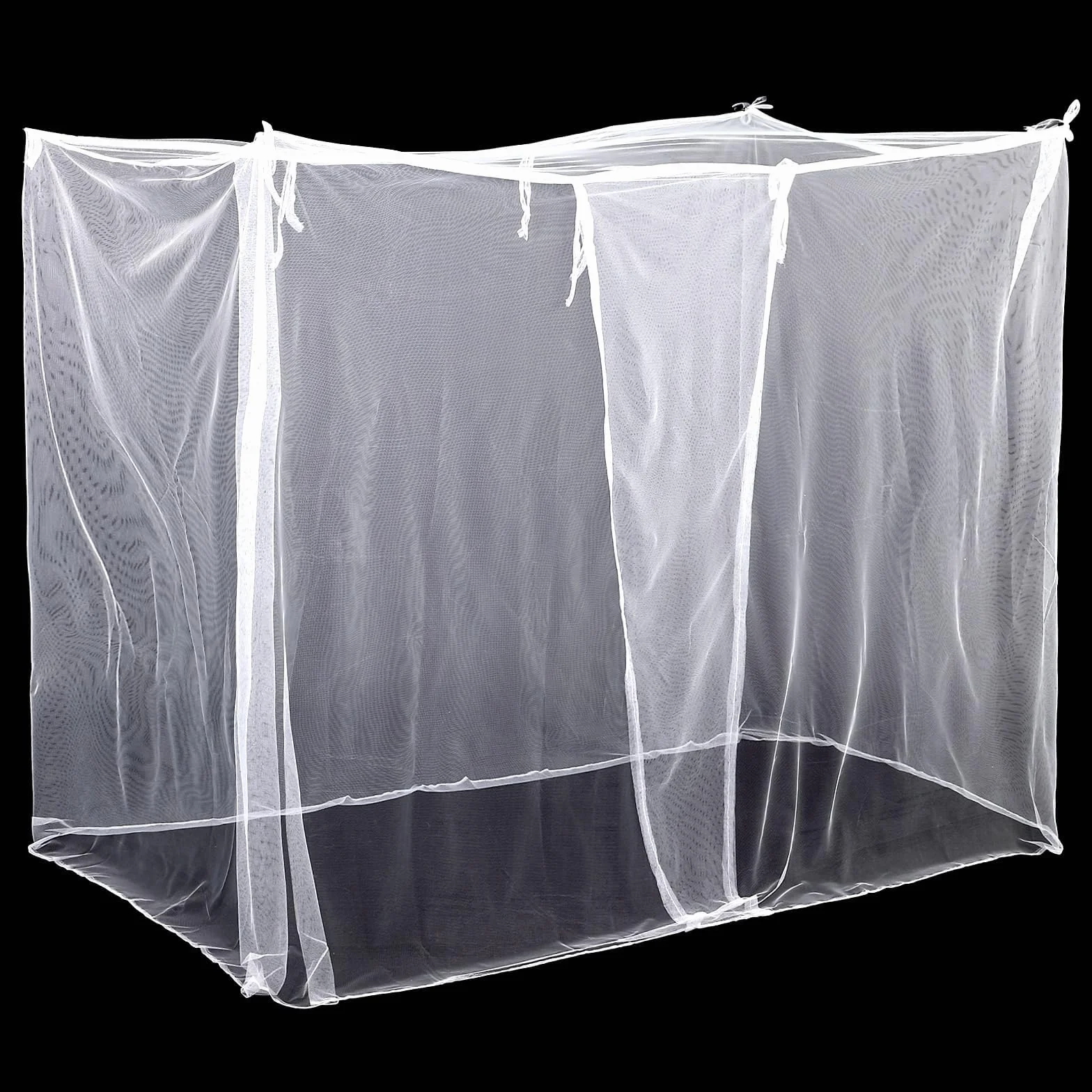 Moustiquaire pour Lit Simple, Moustiquaire Carrée, Moustiquaires 4 Coins, Baldaquin de Lits Décoratif, Voilage de Lits Respirant pour Chambre, Cour, Camping, avec Crochets, Blanc, 90 x 195 x 150 CM