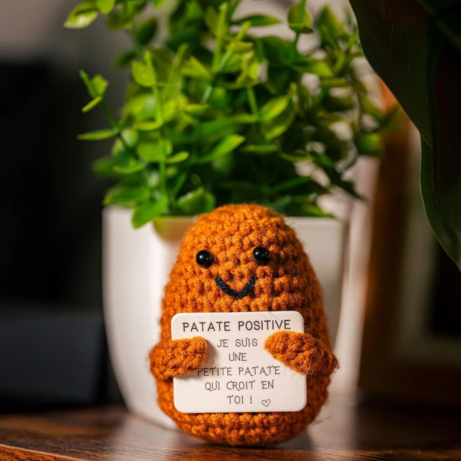 Peluche Motivation Patate Positive Cadeau Original Decoration Maison Anniversaire