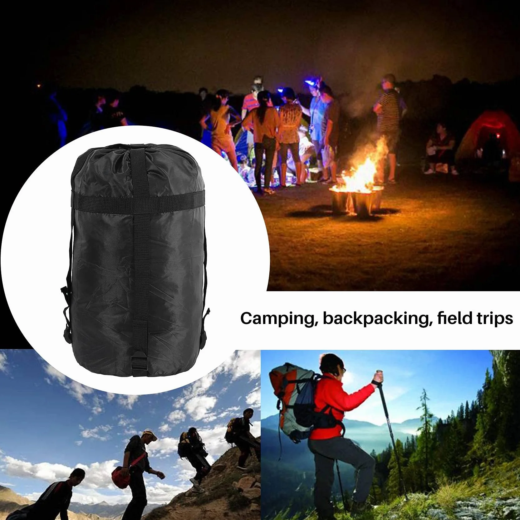 de Compression en Nylon, Sac de Couchage pour Le Rangement de de Compression
