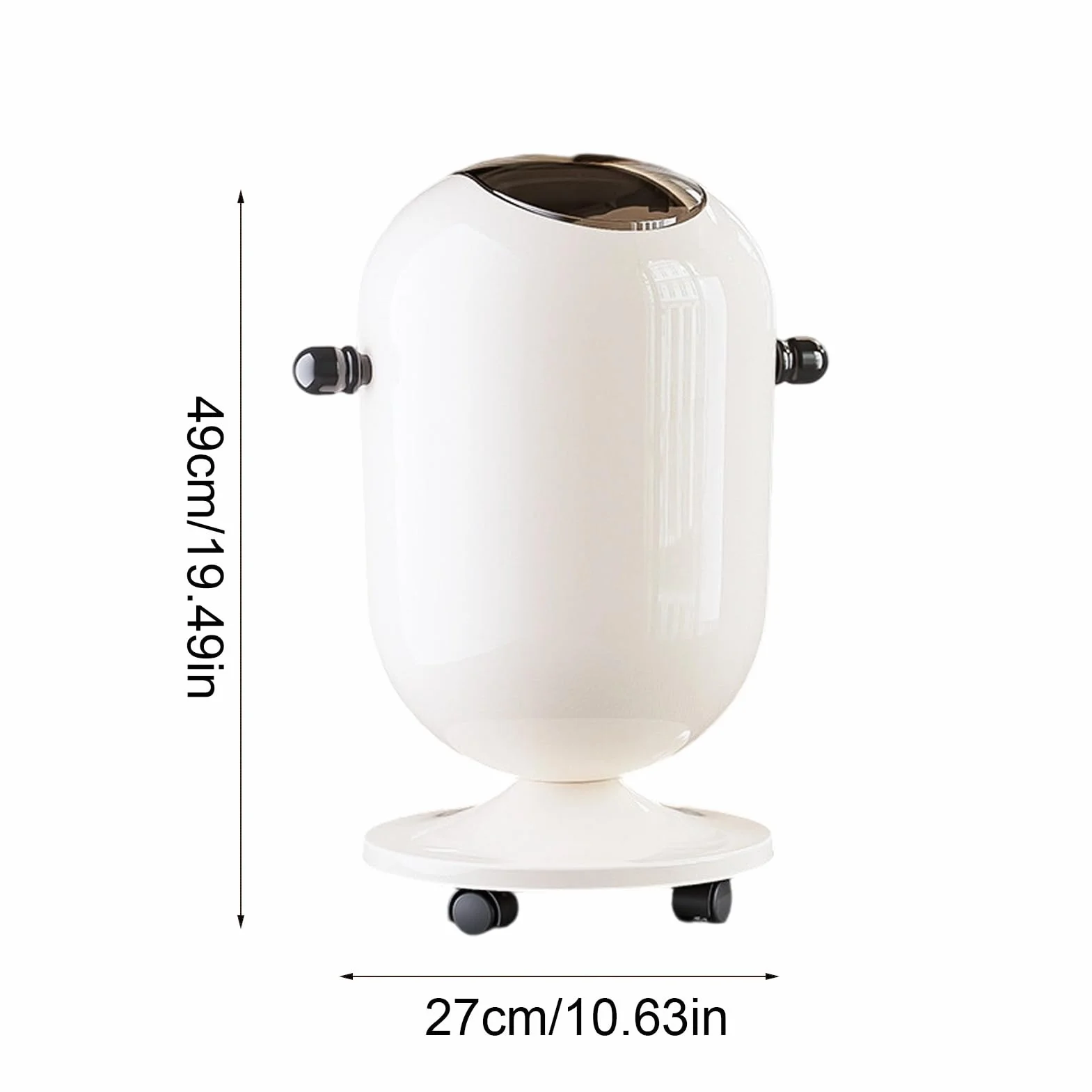 Poubelle En Métal 15L Avec Couvercle Pratique Pour Cuisine Salle De Bain