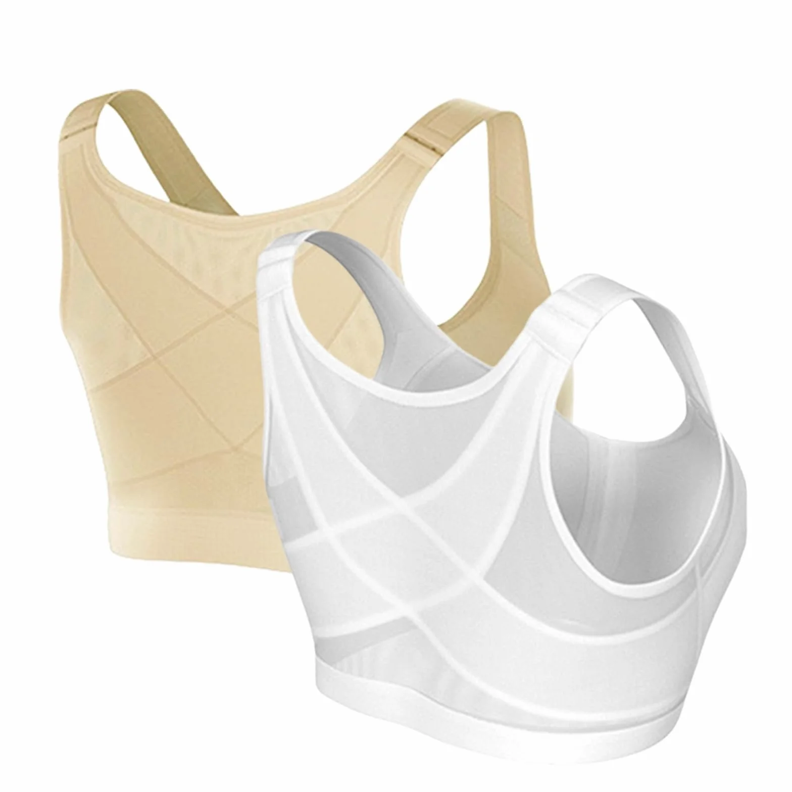 Forme Science Soutien-Gorge Posture Correcteur Femme Fermeture Avant Posture Soutien sans Fil Couverture Complète Soutien-Gorge Sport 2 Débardeur Manga