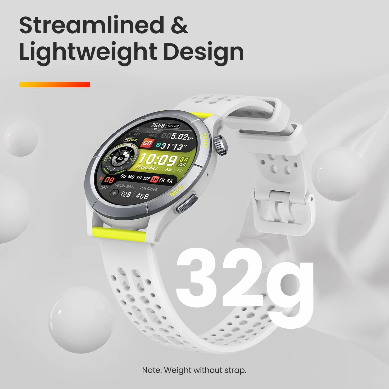 Amazfit Cheetah 47 mm Montre Intelligente Running GPS Double Bande Navigation Cartes Hors Ligne Moniteur Fréquence Cardiaque Alexa