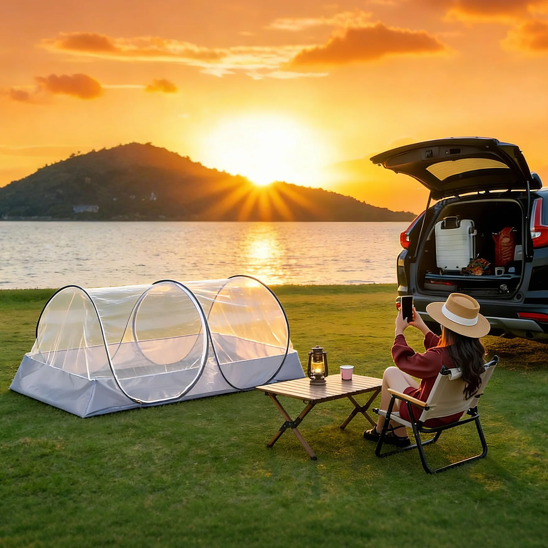Moustiquaire Lit 1 Place, Tente Moustiquaire, Pliable, Anti-Moustiques et Anti-Insectes, Portable, Moustiquaire Autoportante pour Voyage, Lit, Camping, Extérieur, 200x100x73 cm