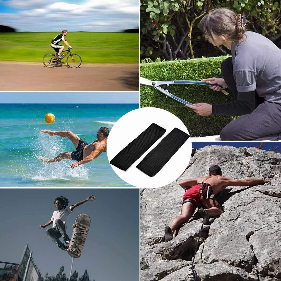 2 Paires Manchettes Avant-bras Anti-Coupure en Kevlar Protection Avant Bras Résistant à la Coupure Brûlure pour Fitness Sport Randonnée Voyage Jardin Ferme