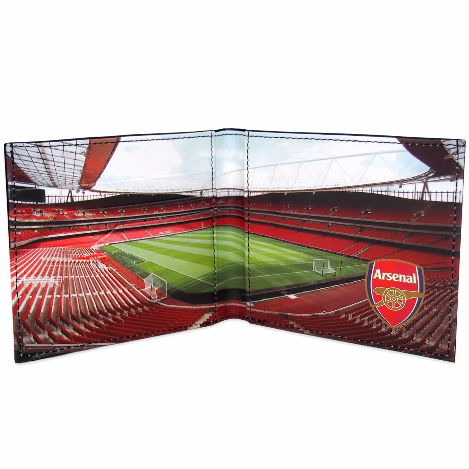Arsenal FC Portefeuille thème Football Blason embossé Noir