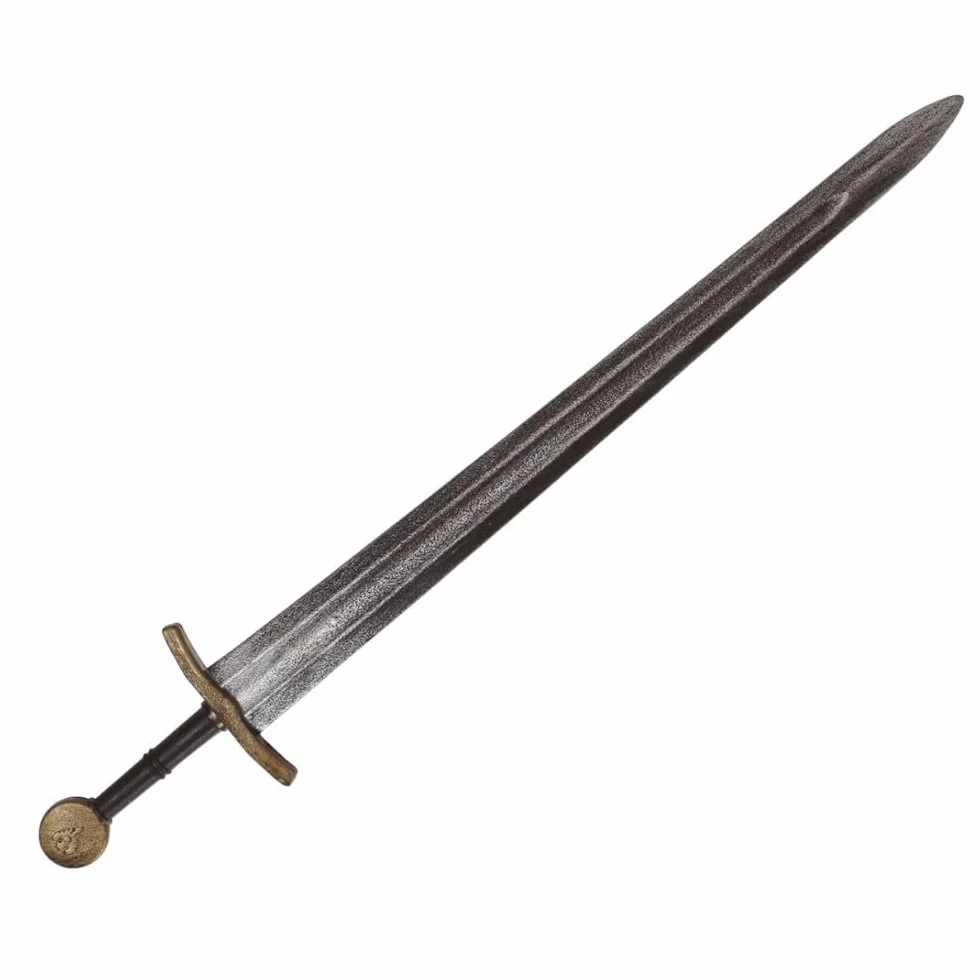 Épée Médiévale Factice 75 cm Argent Or Costume Chevalier Carnaval Halloween
