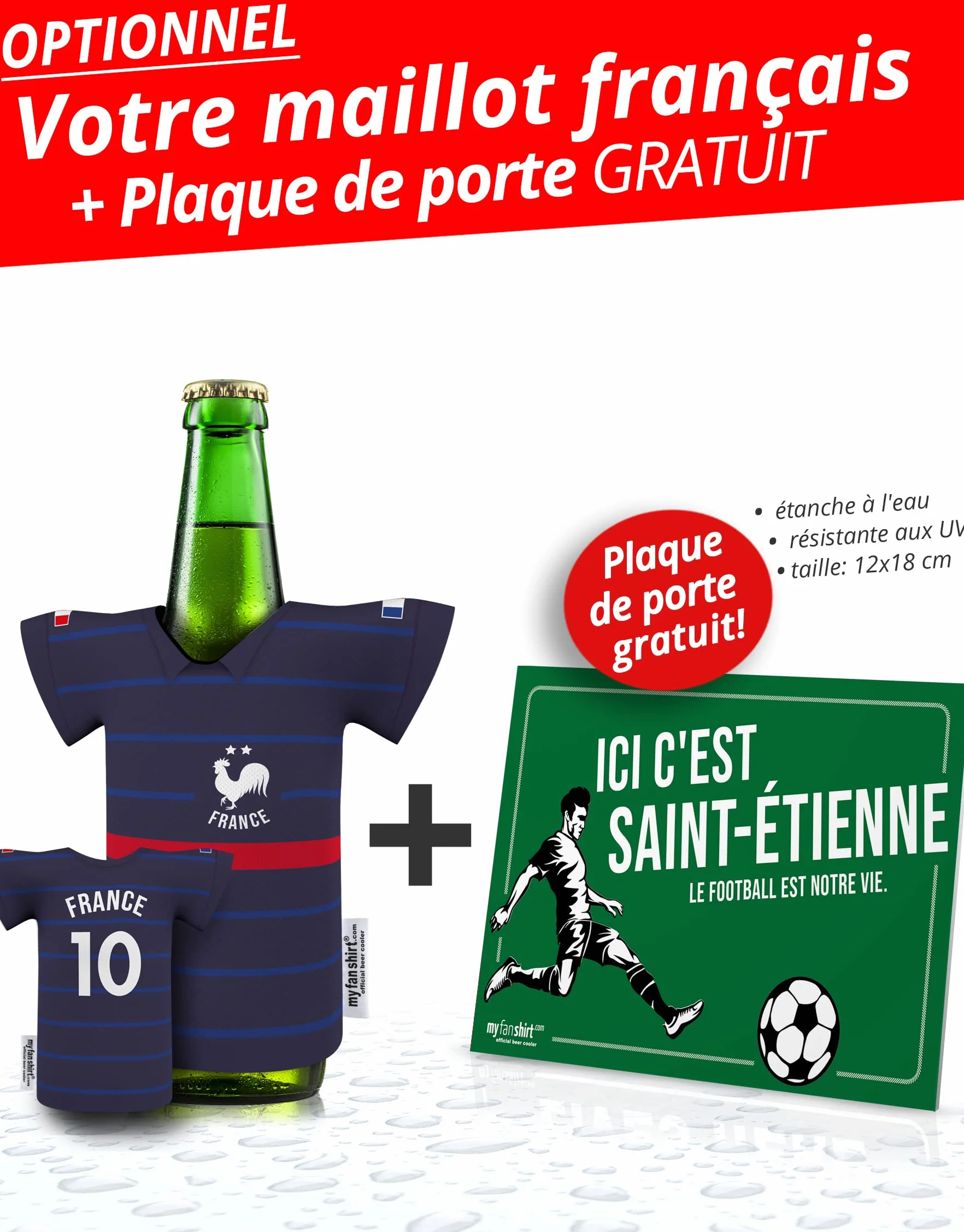 myfanshirt St. Etienne Maillot/Housse Refroidisseur de bière en Jersey - Convient à Hommes by FRFRT