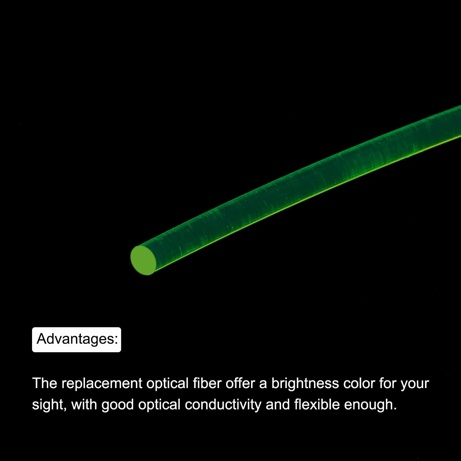QUARKZMAN Remplacement Fibre Optique Vue Cannes, 5pcs 1.5mmx15cm PMMA pour Arcs Vues DIY Art Fluorescence Vert