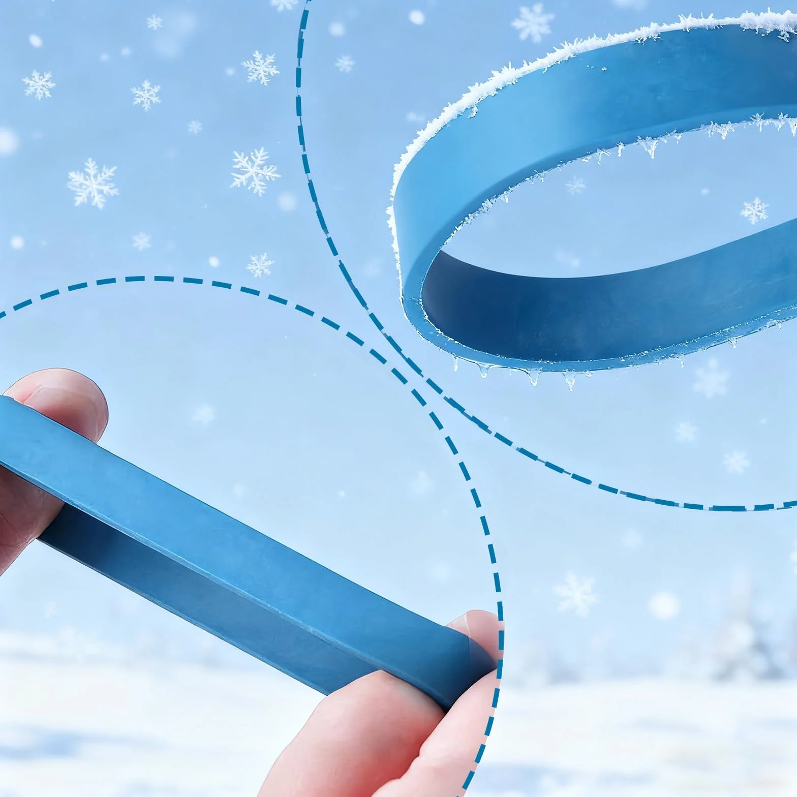 30 Pièces Retenue De Frein De Ski, Caoutchouc De Fixation Ski, Bleu Dispositifs De Retenue De Frein De Ski, Sangles De Fixation Élastiques en Caoutchouc, pour Snowboard Accessoires De Sports d'hiver